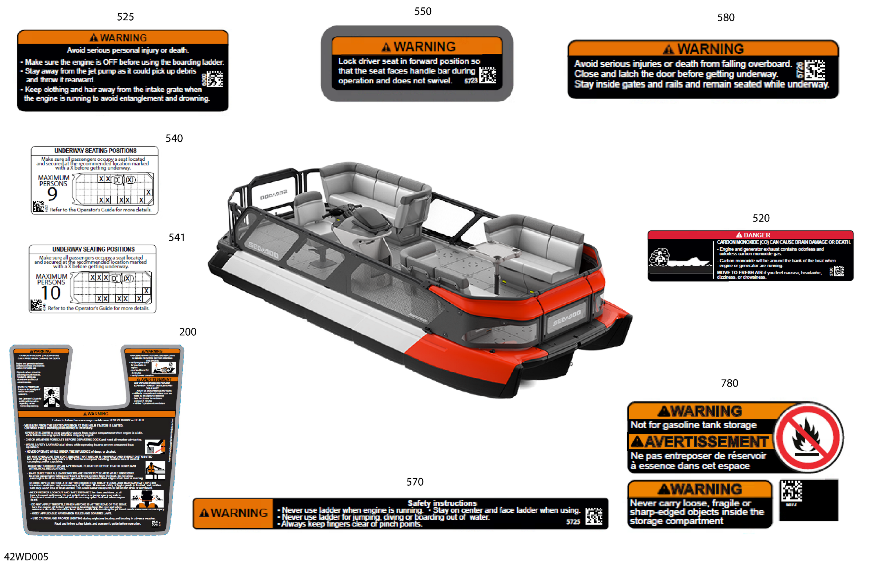 DECALS - Warning Decals - 19ft - Base Package
