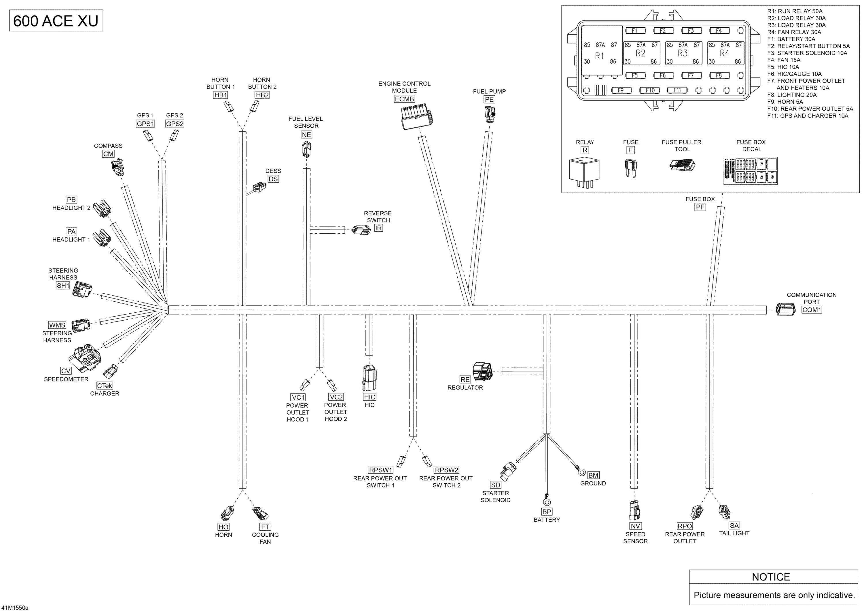 Схема узла: Electrical Harness _41M1550
