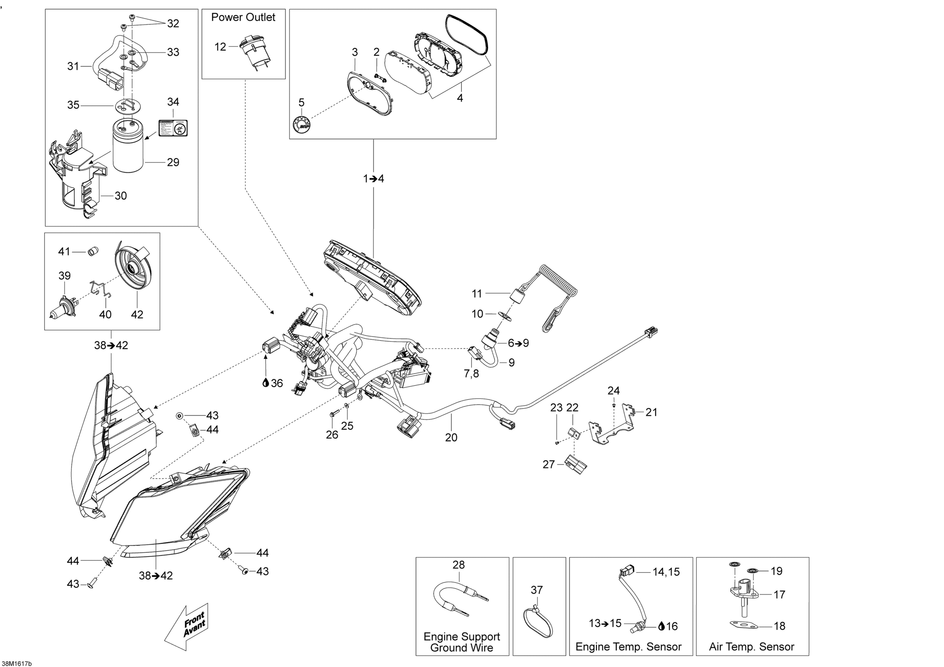 Схема узла: Electrical System - 600 E-TEC