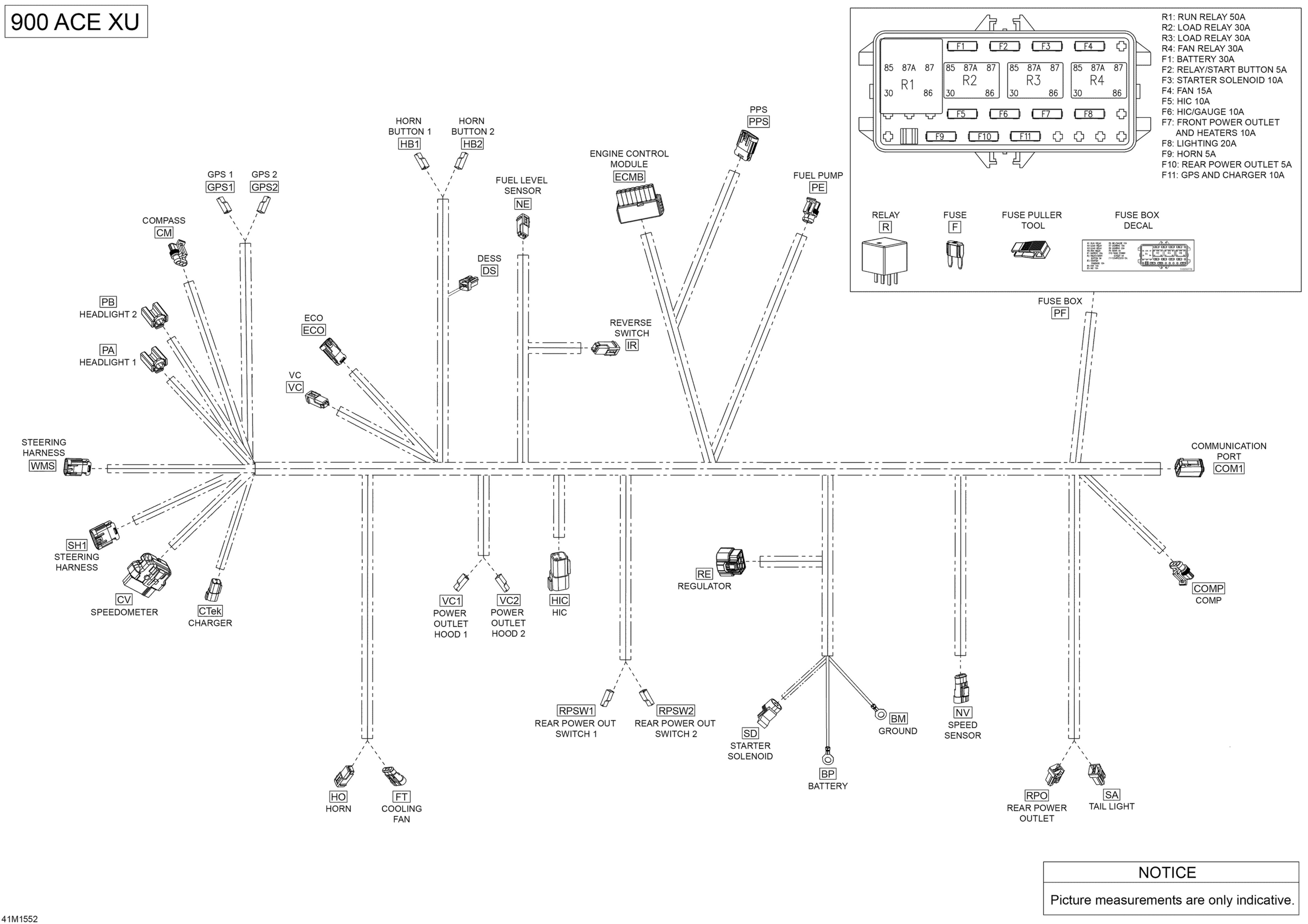 Схема узла: Electrical Harness _41M1551