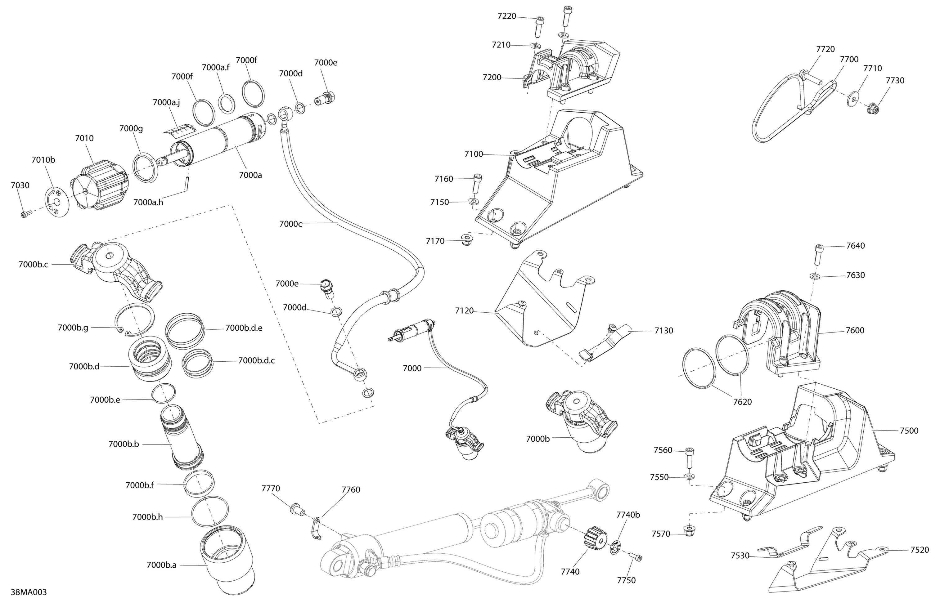 Схема узла: Suspension - QAS - Quick Adjustable System