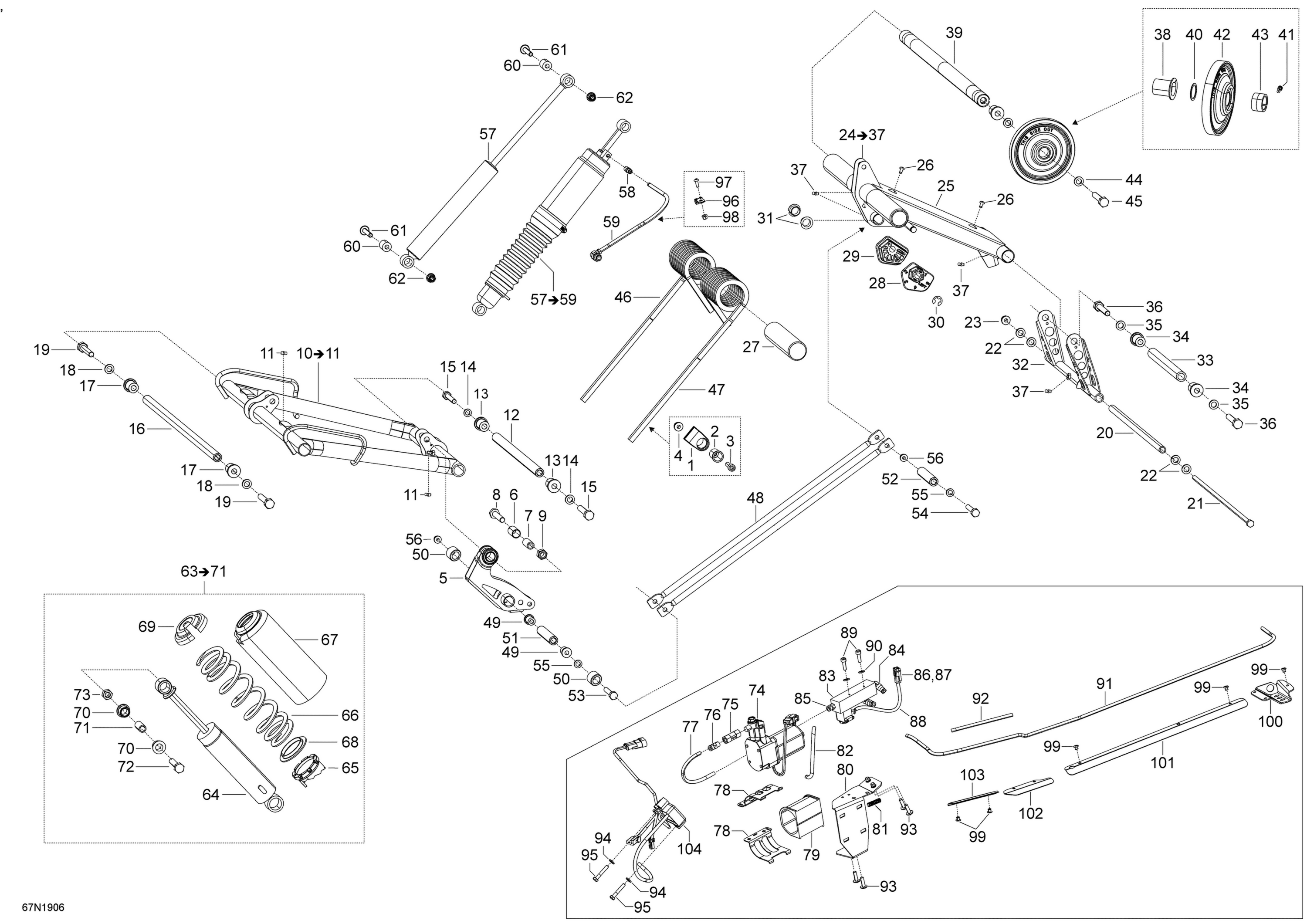 Схема узла: Rear Suspension - Upper Section - SE