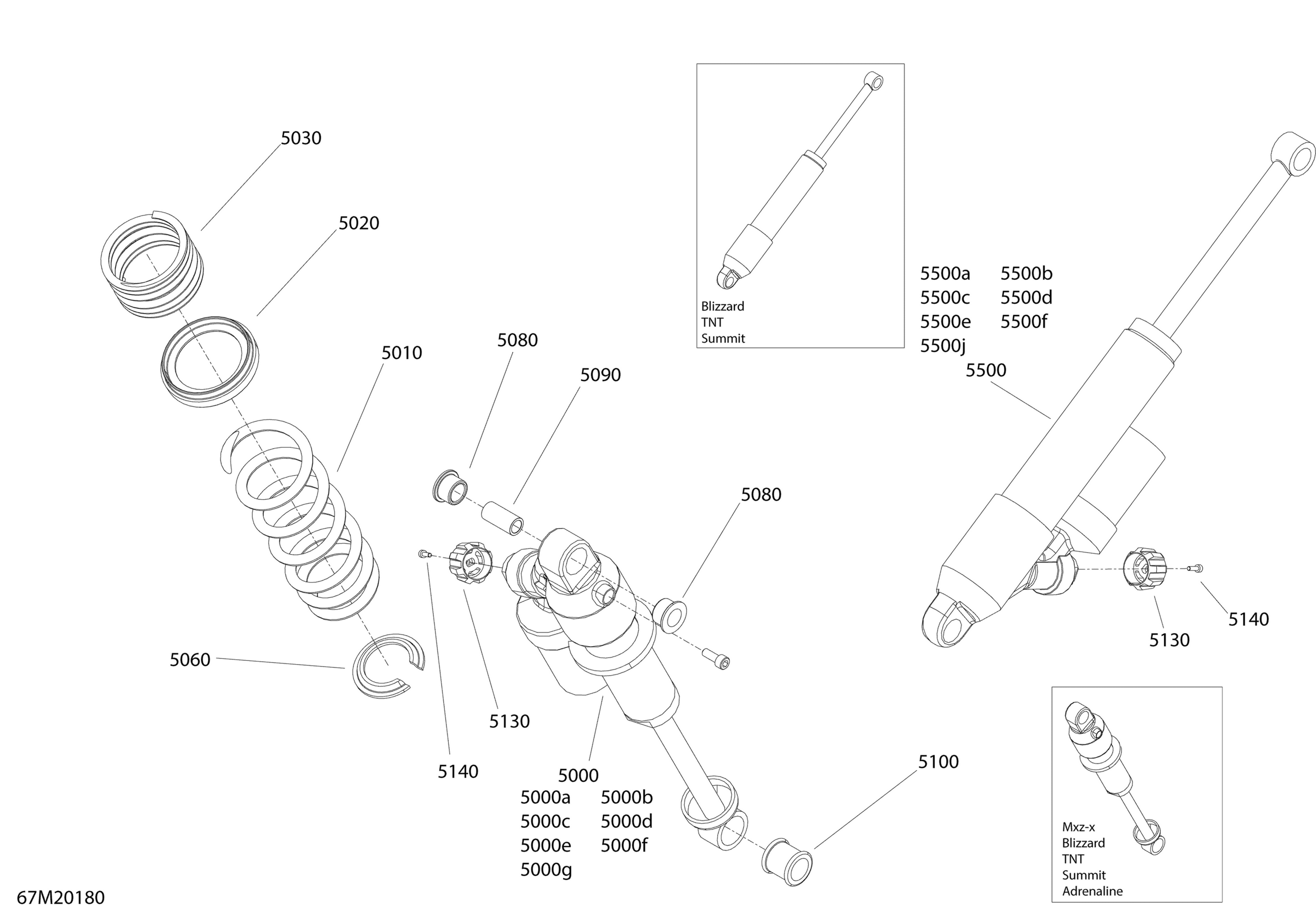 Suspension, Rear - Shocks - Iron Dog
