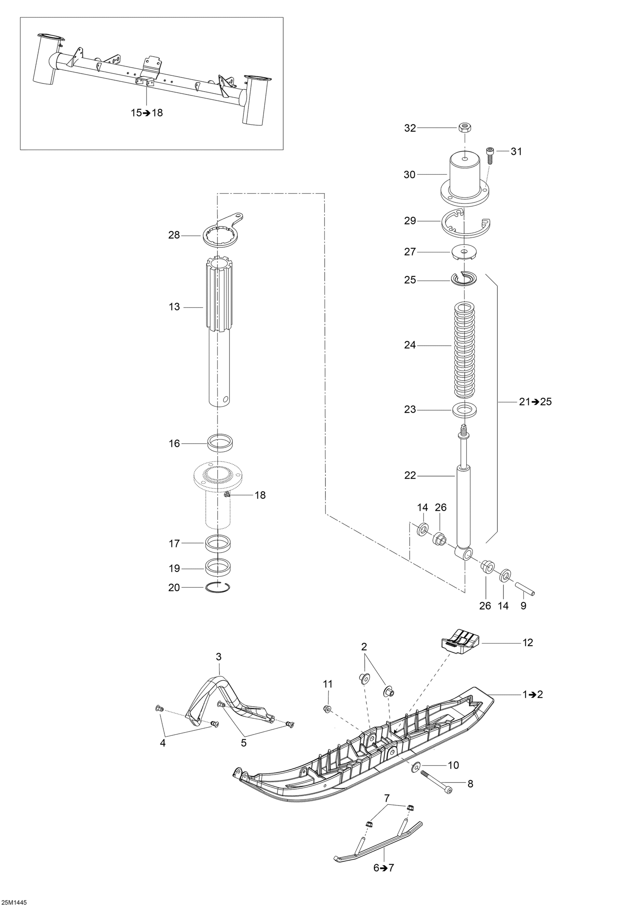 Front Suspension And Ski