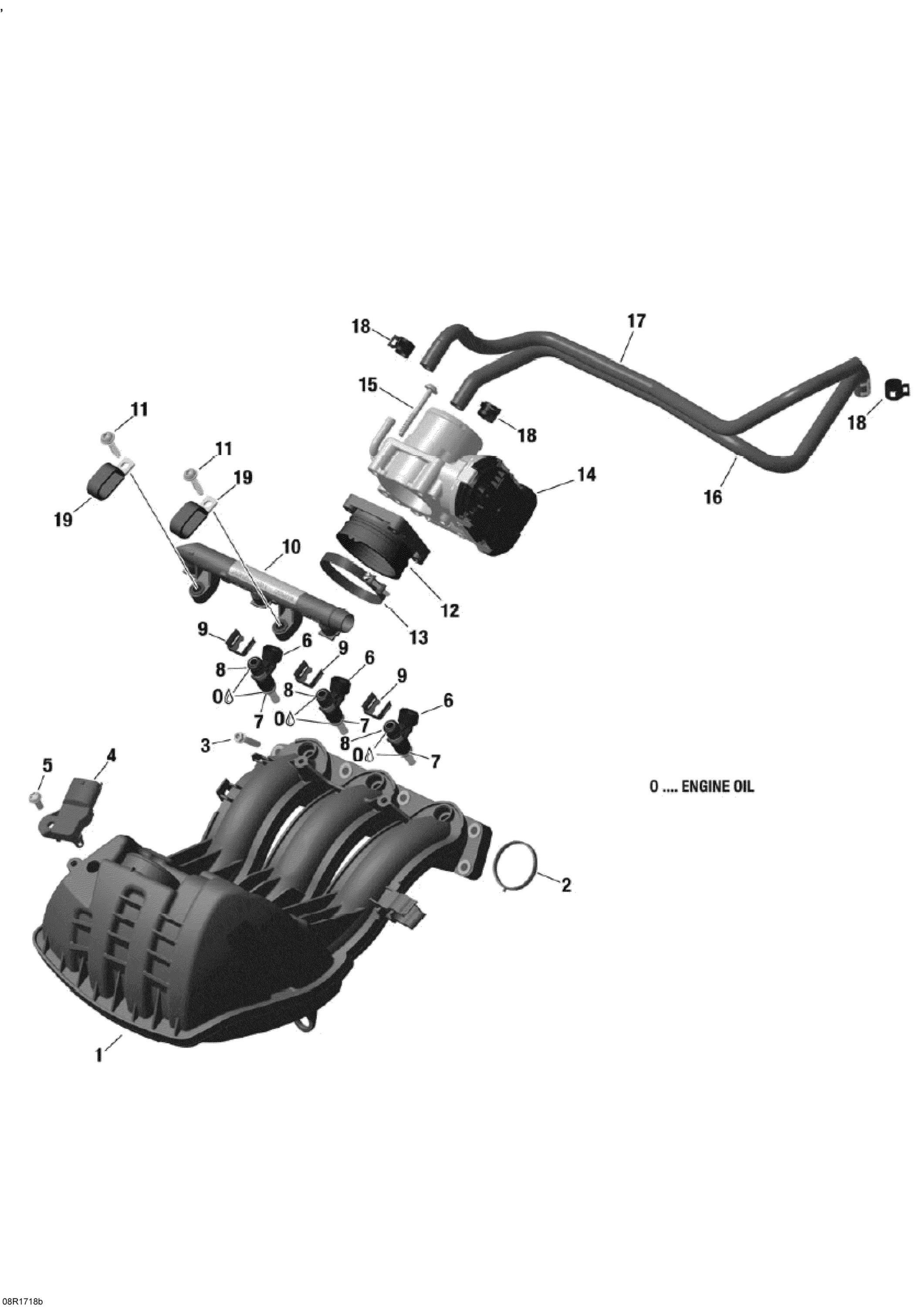 Air Intake Manifold and Throttle Body - 900 ACE