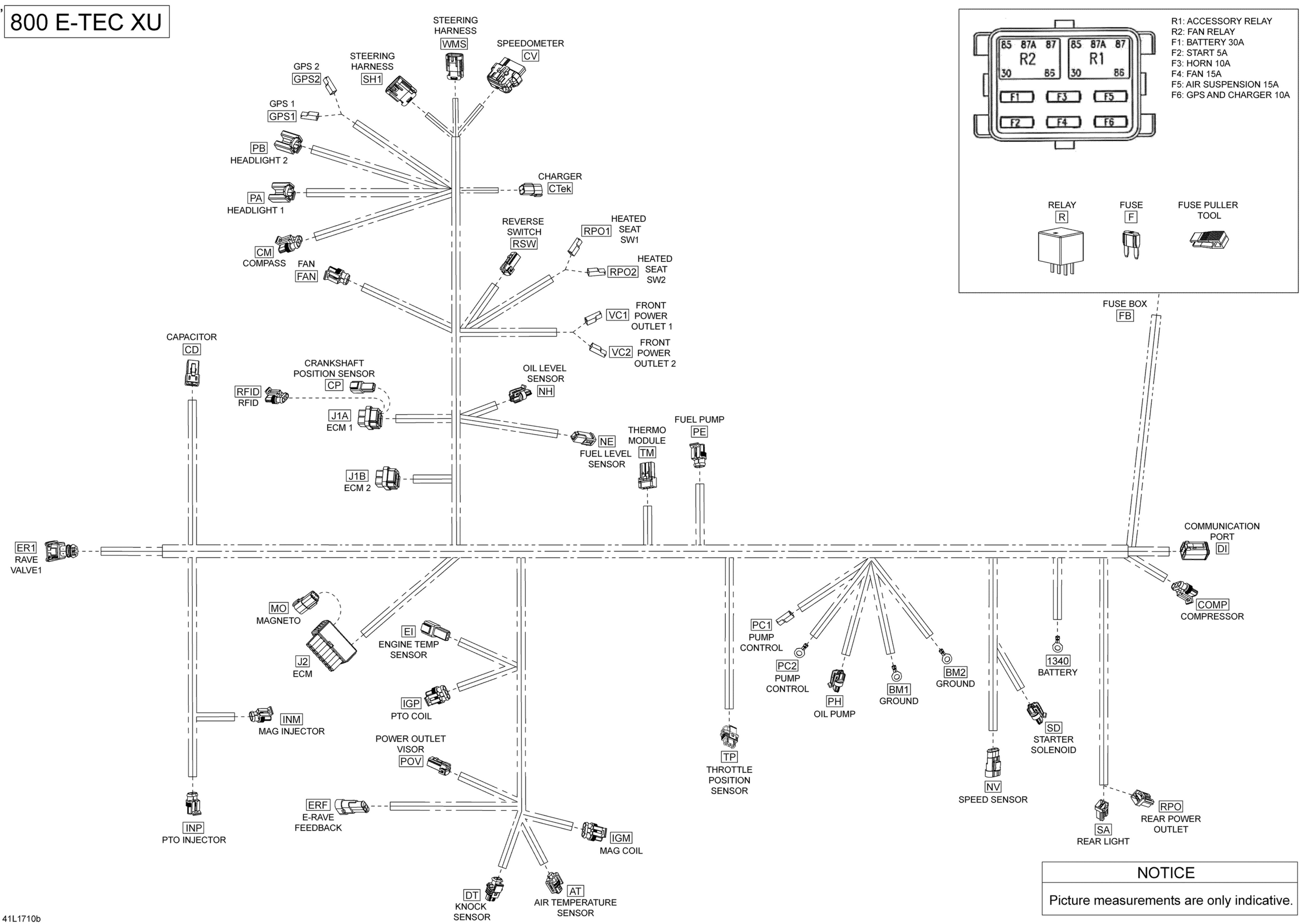 Схема узла: Electrical Harness - 800R E-TEC