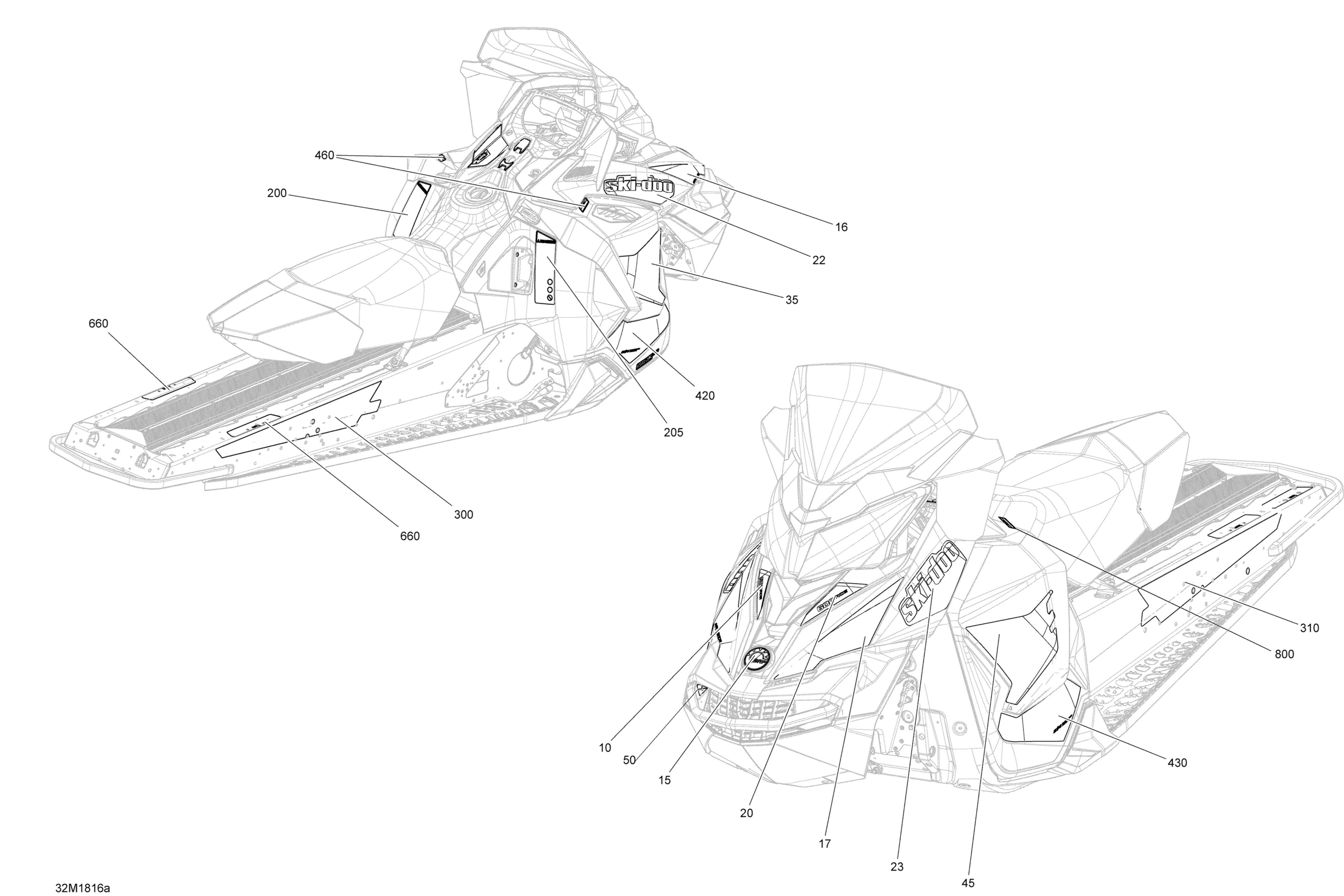 Decals MXZ - 600HO E-TEC - Package X