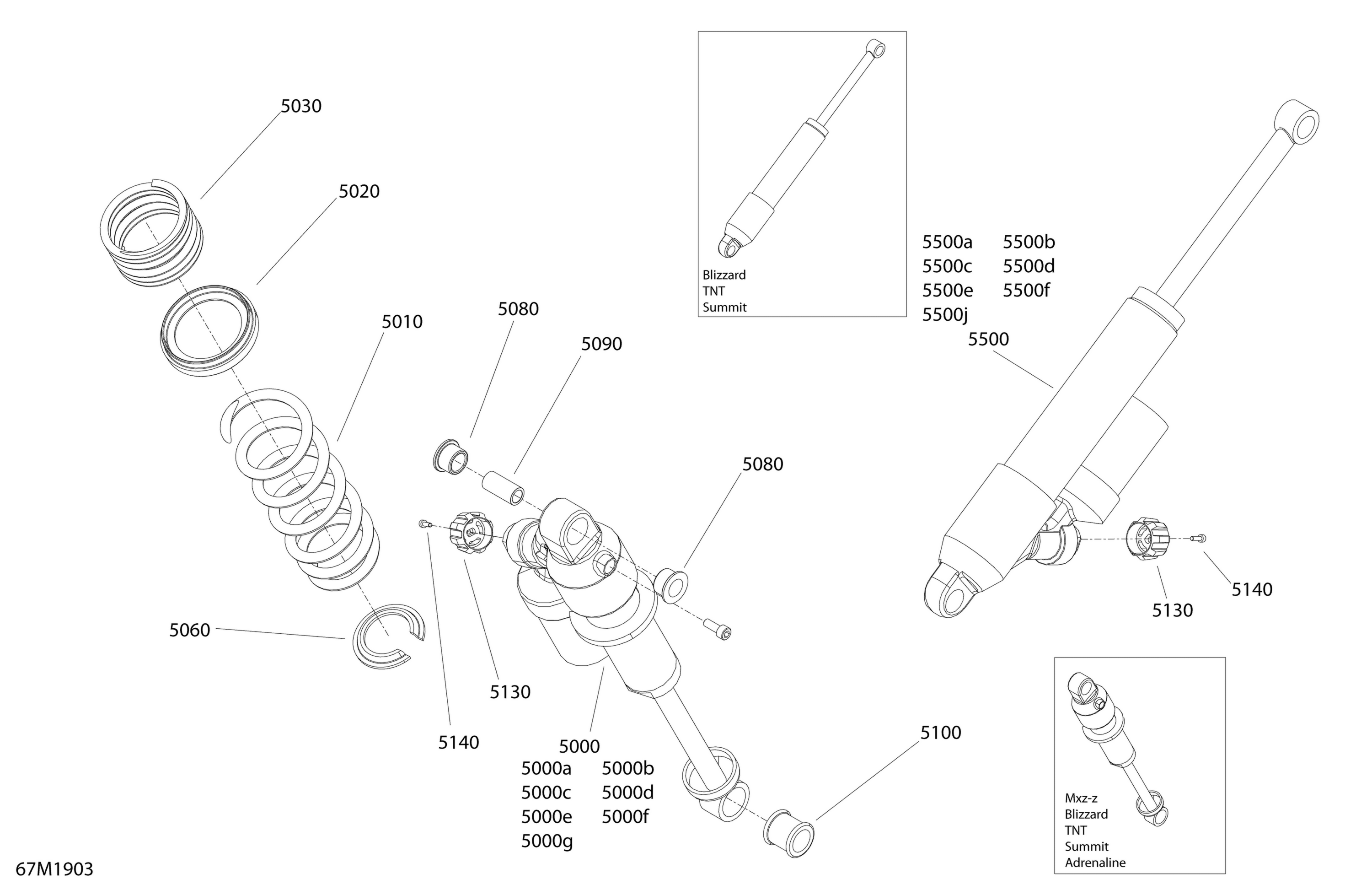 Rear Shocks - 165"