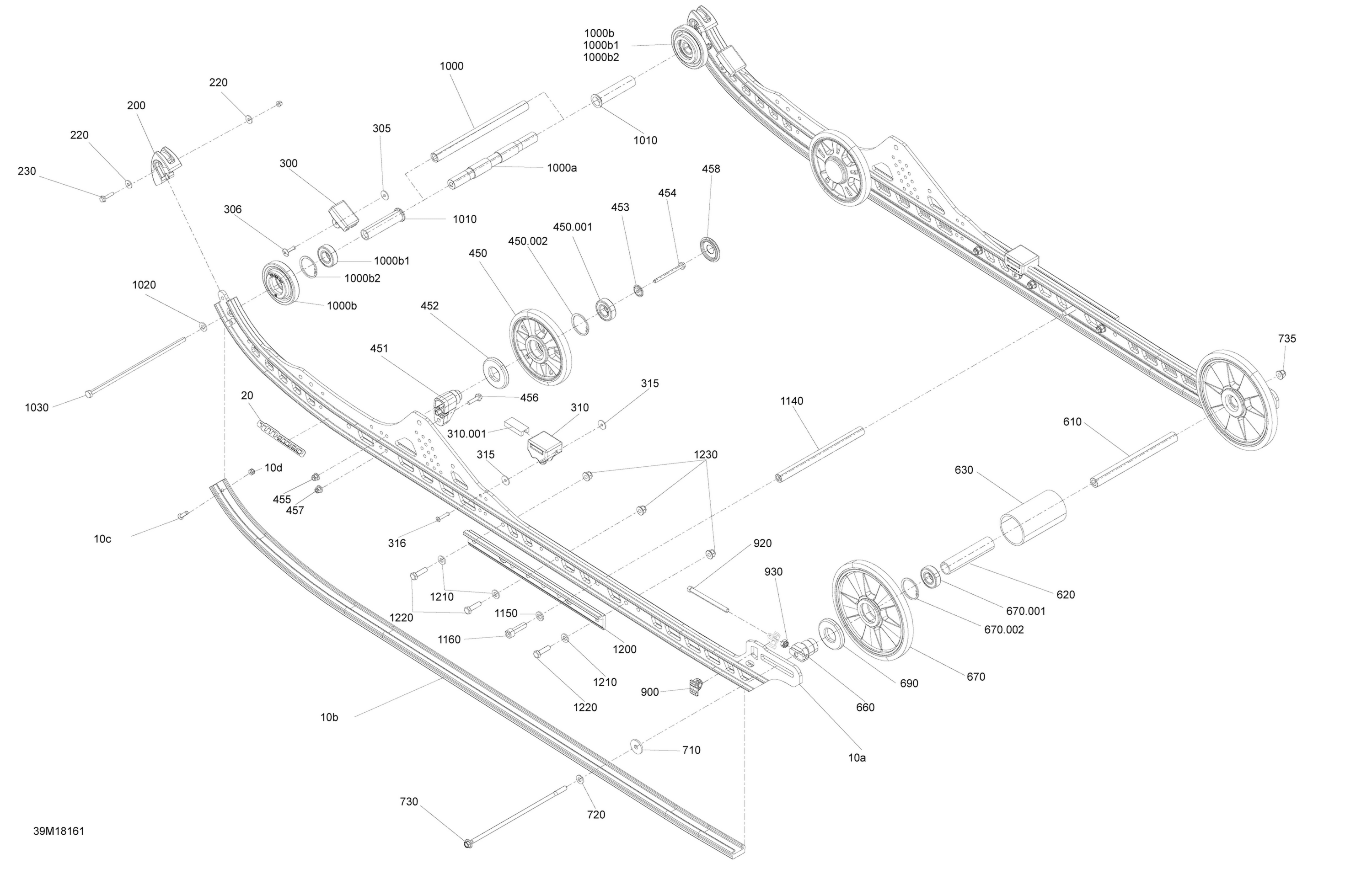 Схема узла: Rear Suspension Summit - 850 E-TEC 154, 165, 175 - Inferior