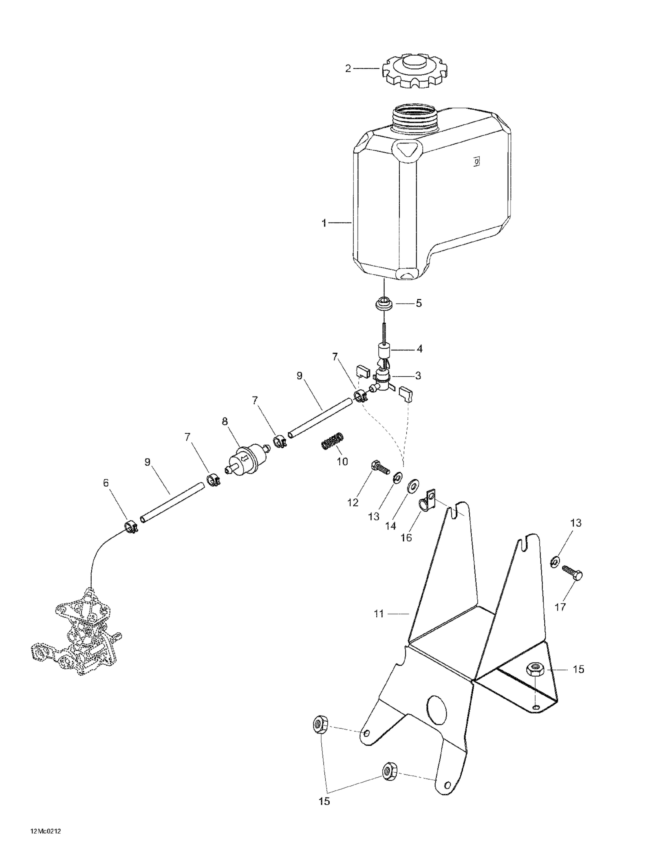 Схема узла: Oil Tank And Support