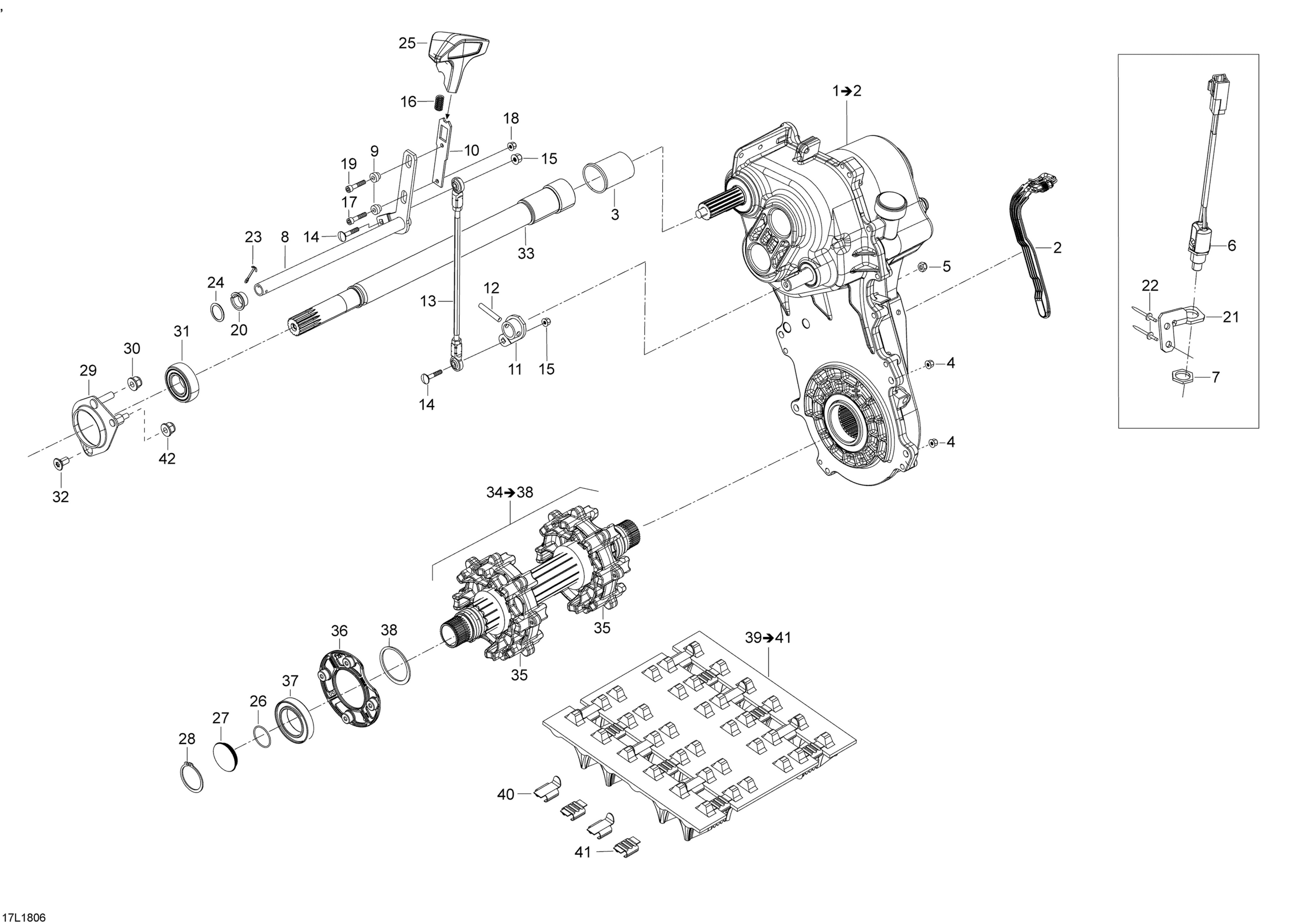 Drive Train Skandic - 600HO E-TEC - SWT