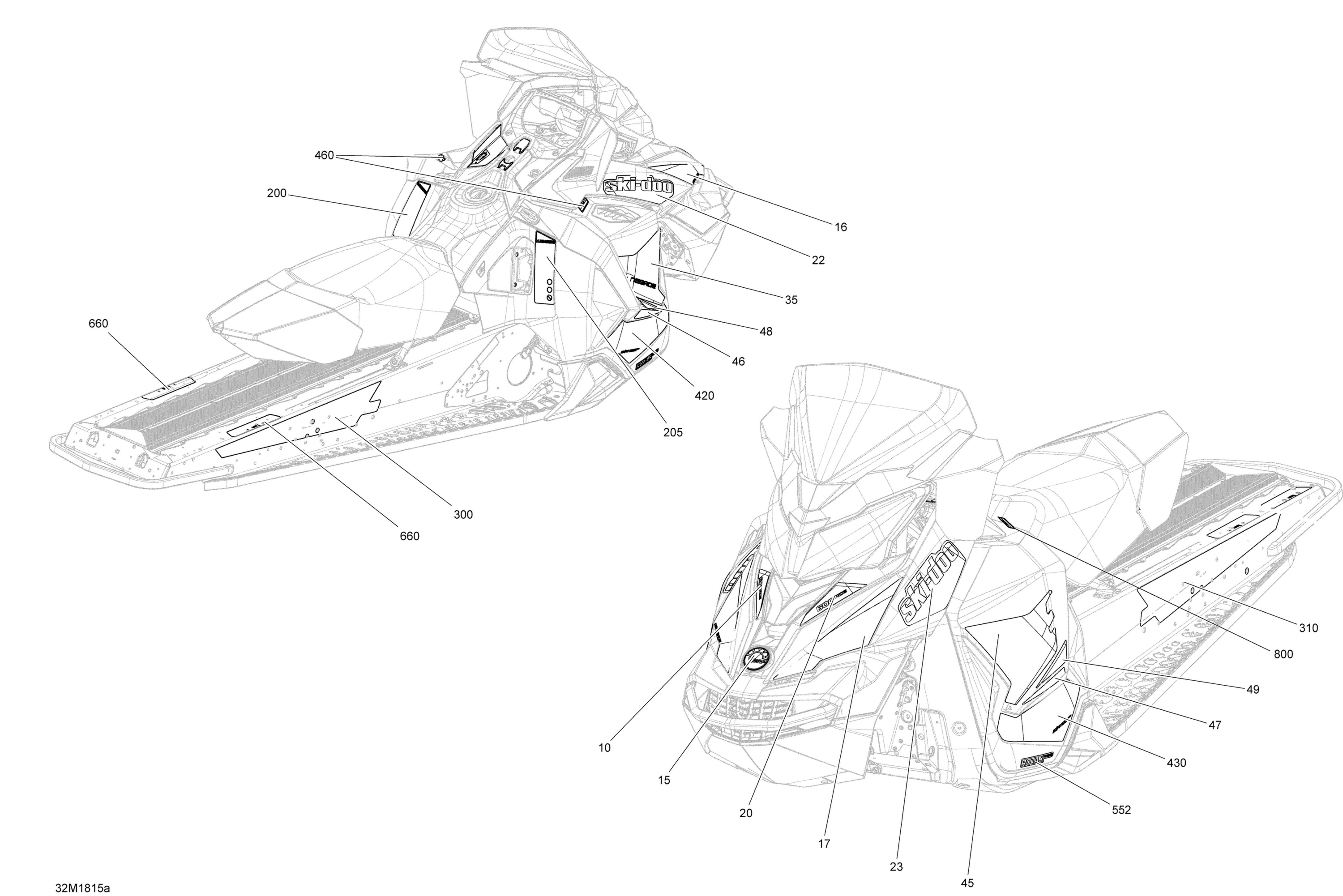 Decals MXZ - 600HO E-TEC - Package TNT