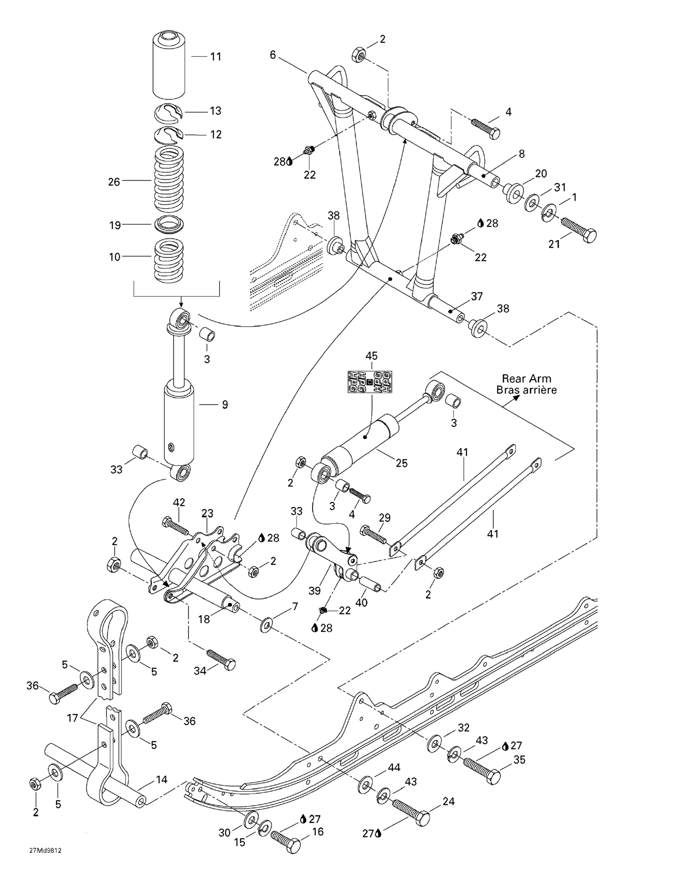 Схема узла: Front Arm, Rear Suspension