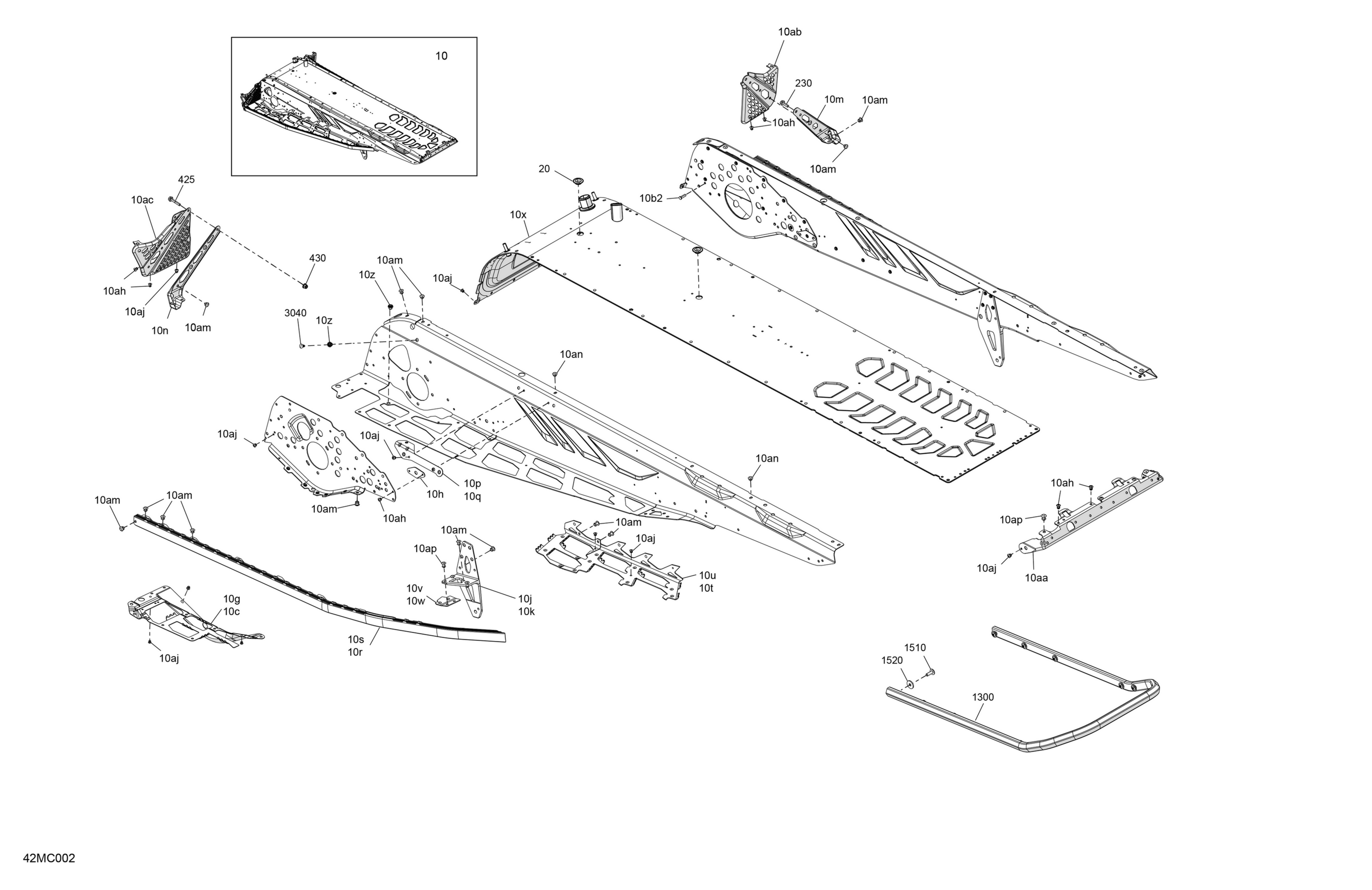 Схема узла: Frame - System - Rear Section