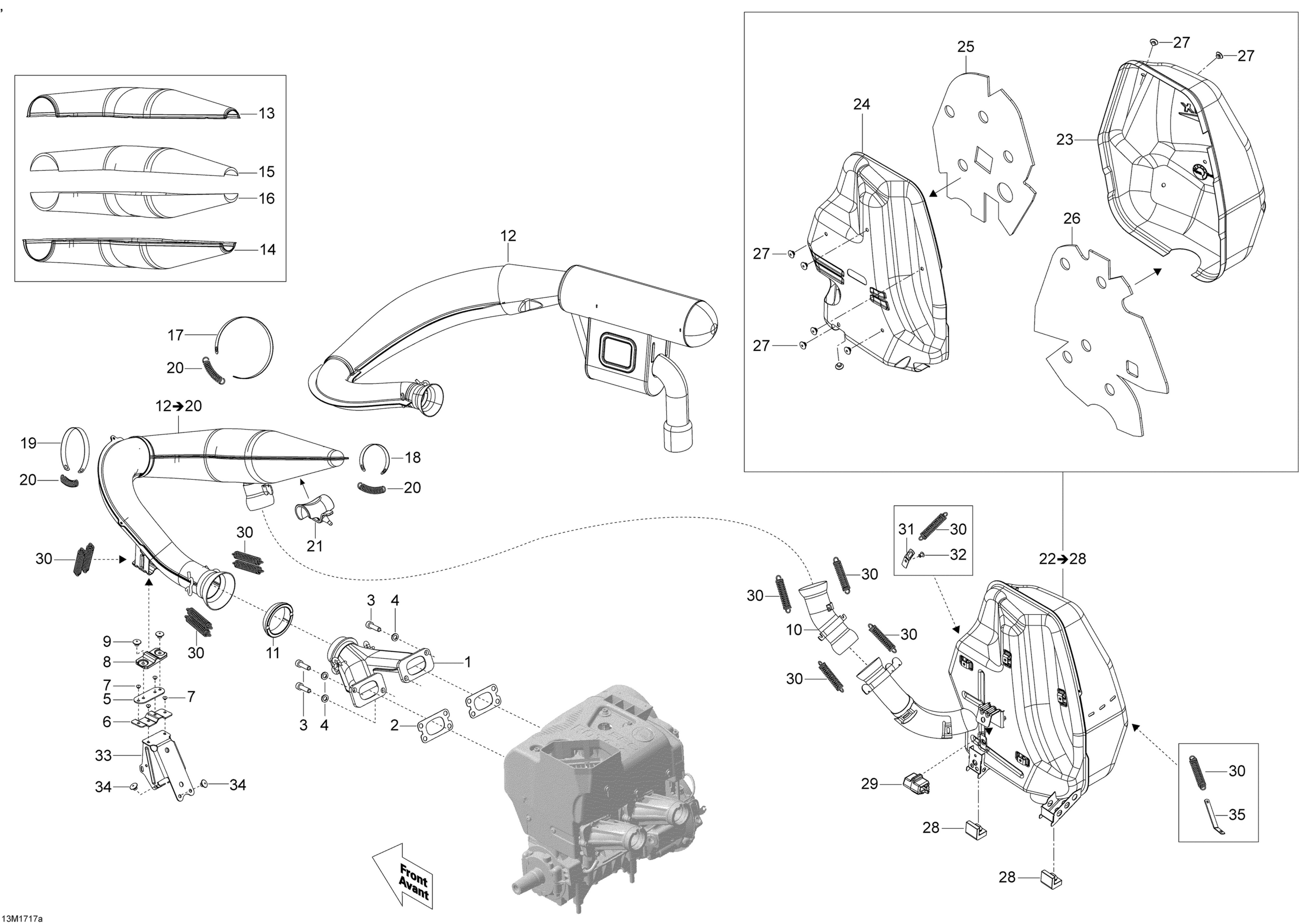 Схема узла: Exhaust System - 550F