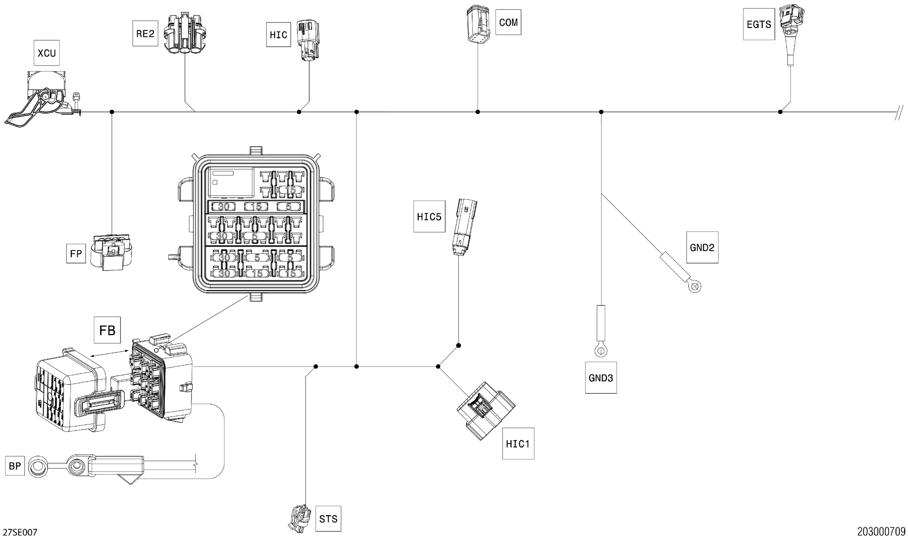 Схема узла: Electric - Main Harness - 278004459
