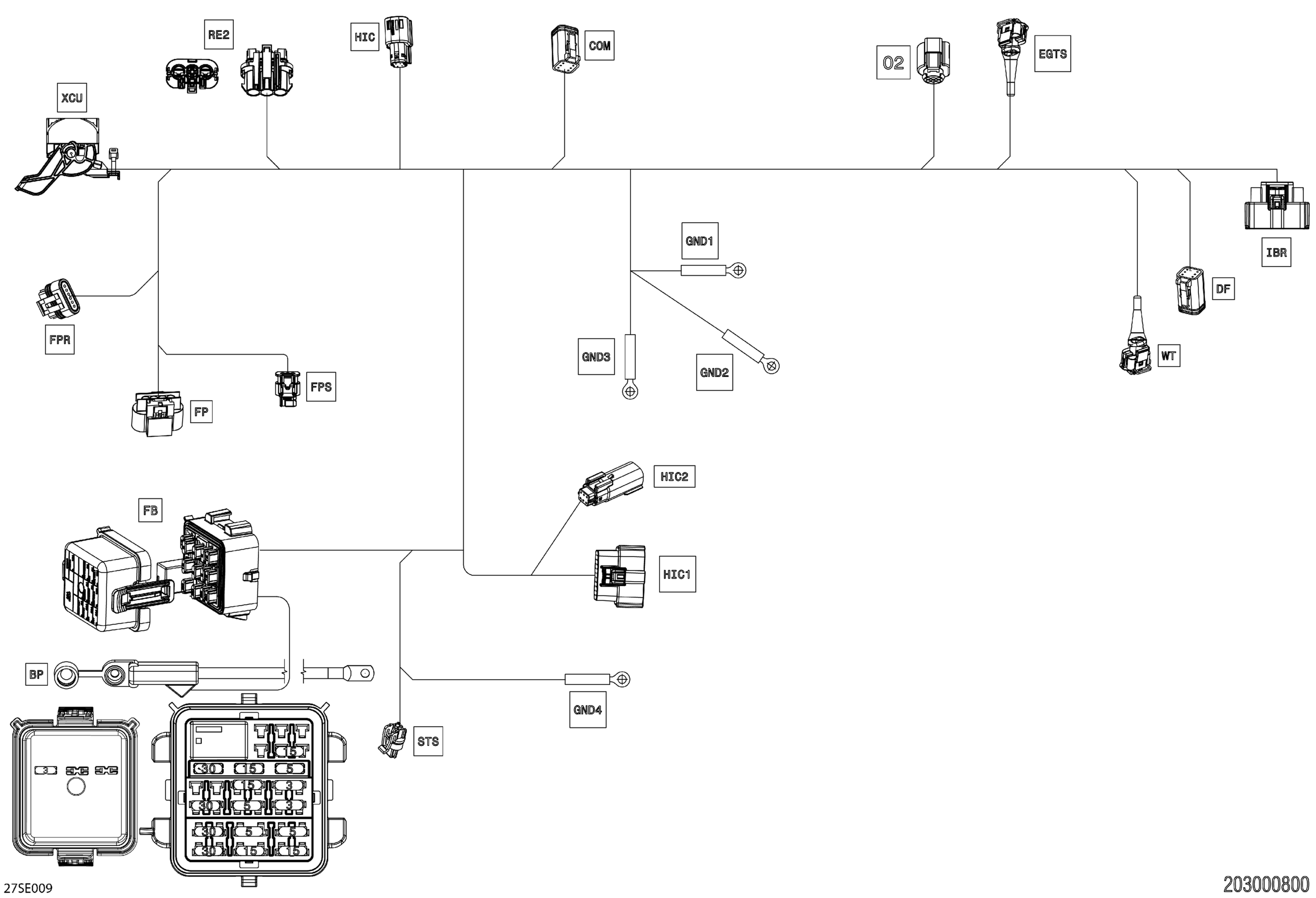 Схема узла: Electric - Main Harness - 278004498