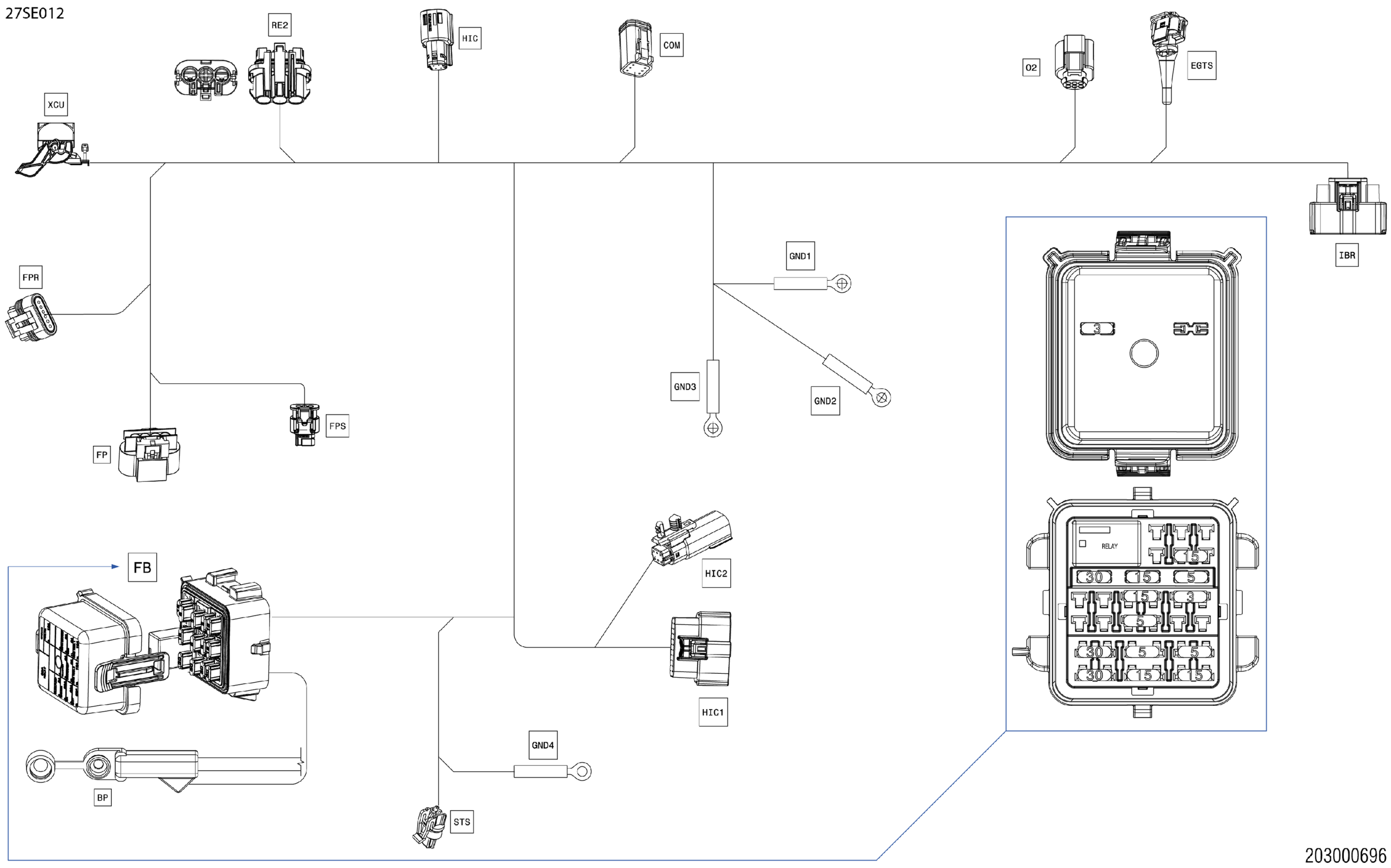 Схема узла: Electric - Main Harness - 278004456