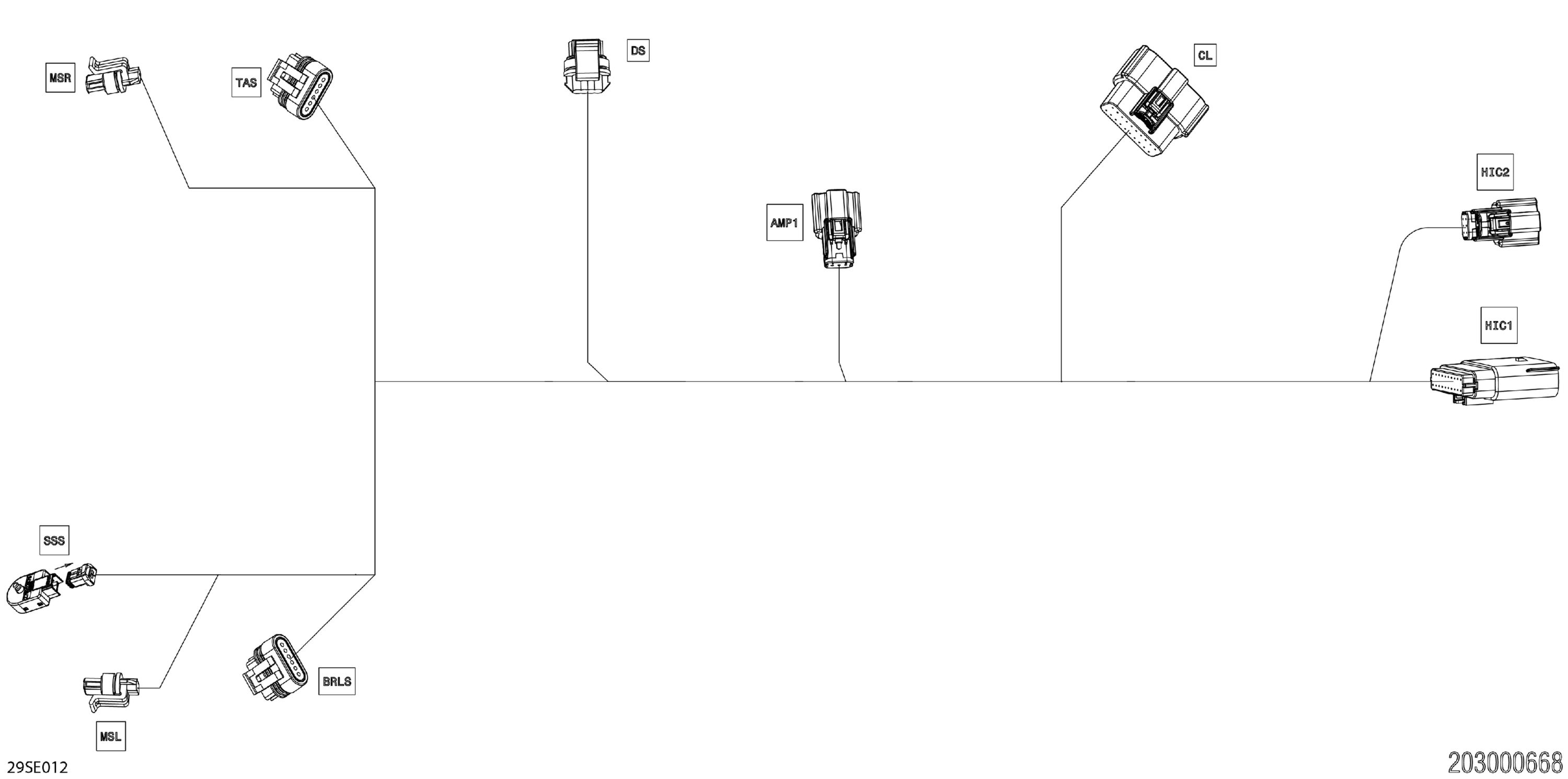 Схема узла: Electric - Steering Wiring Harness - 278004342