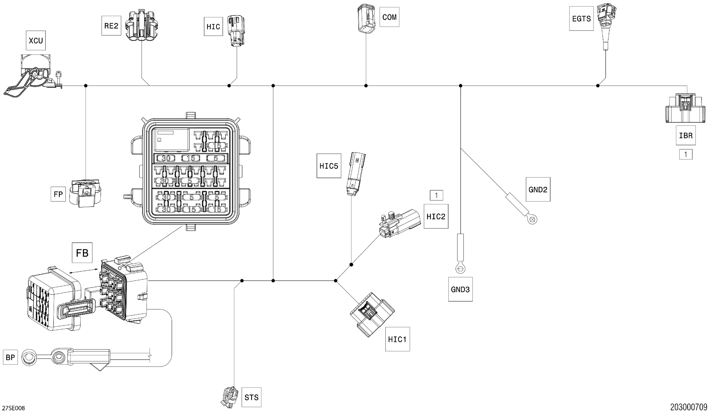 Схема узла: Electric - Main Harness - 278004458