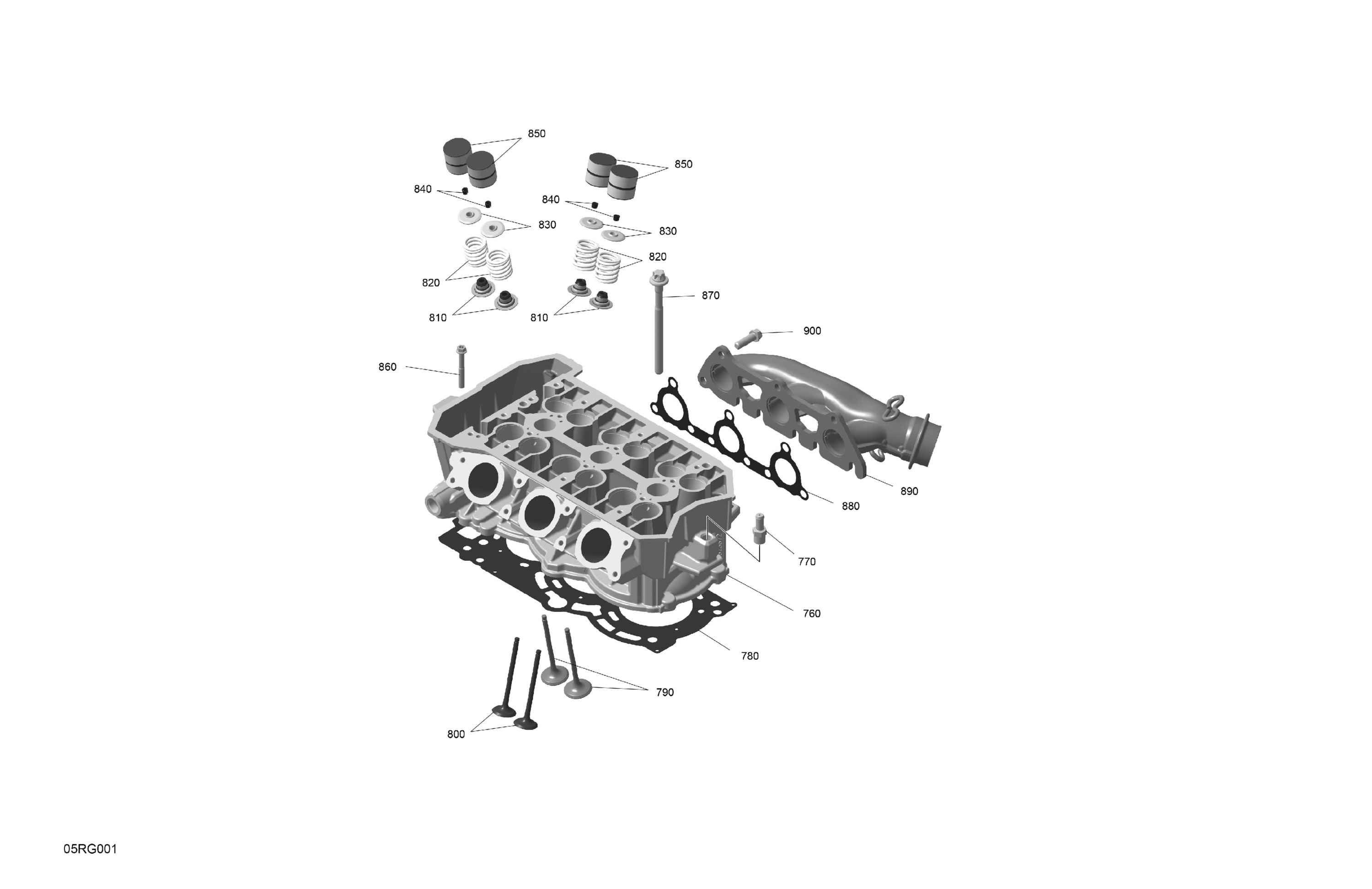 Схема узла: ROTAX - Cylinder Head