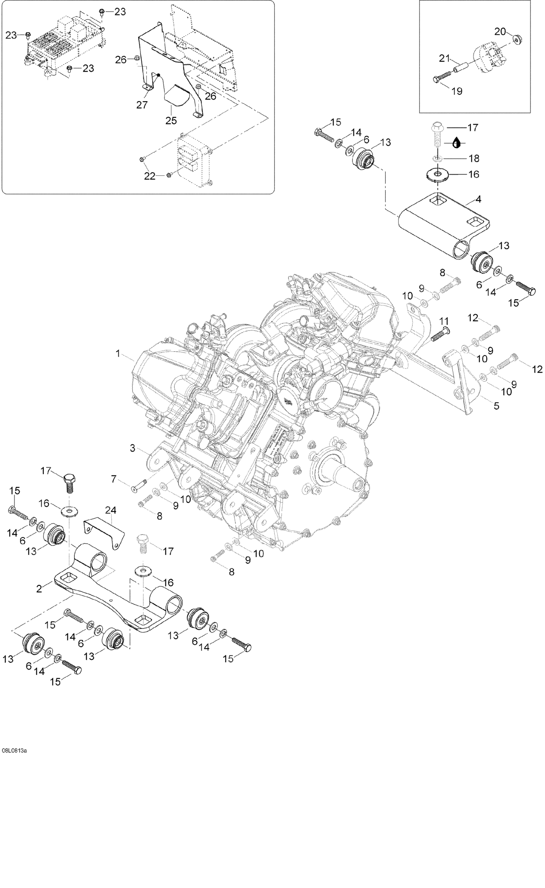 Схема узла: Engine And Engine Support