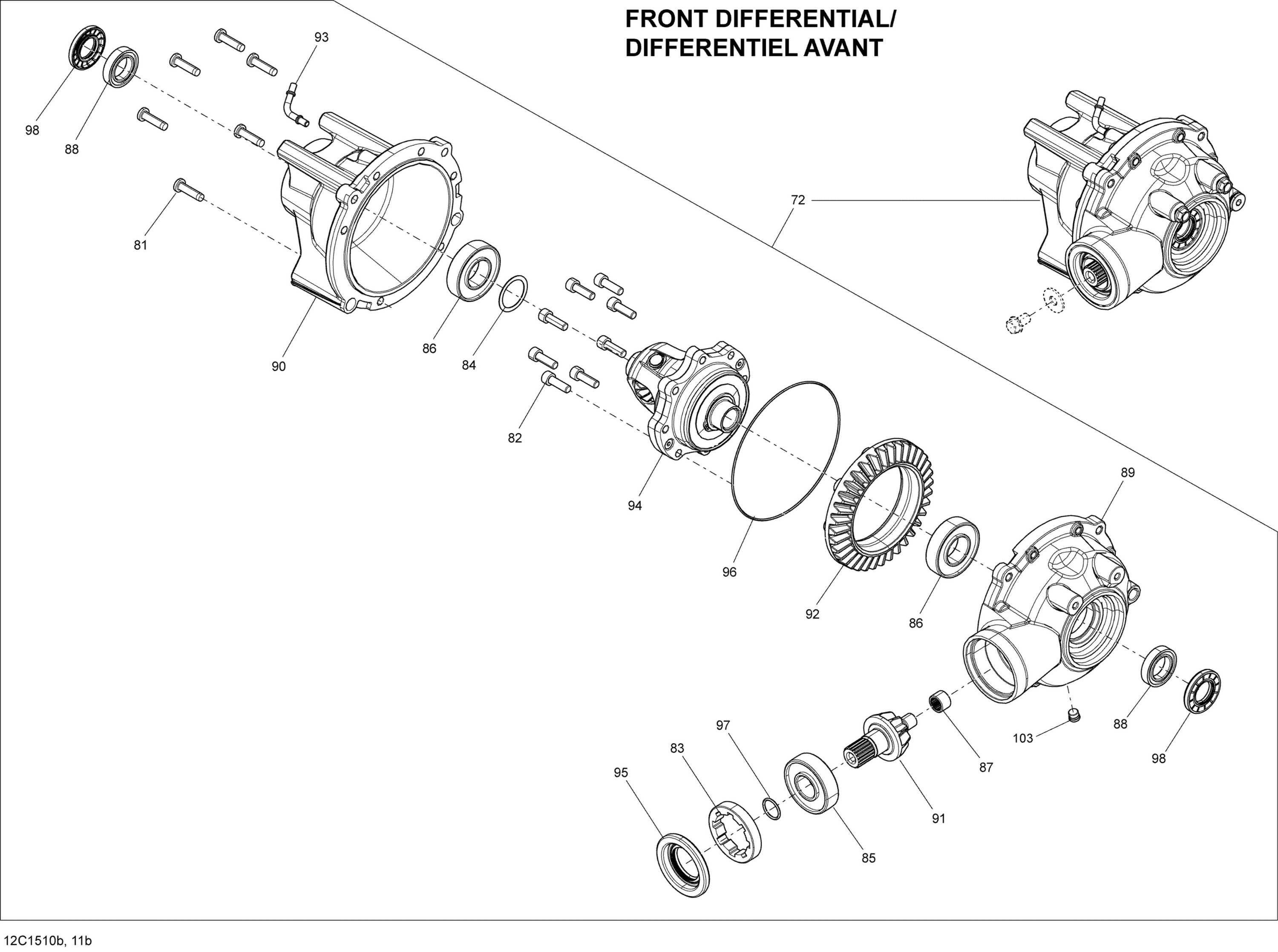 Drive System, Front Differential_12C1510b