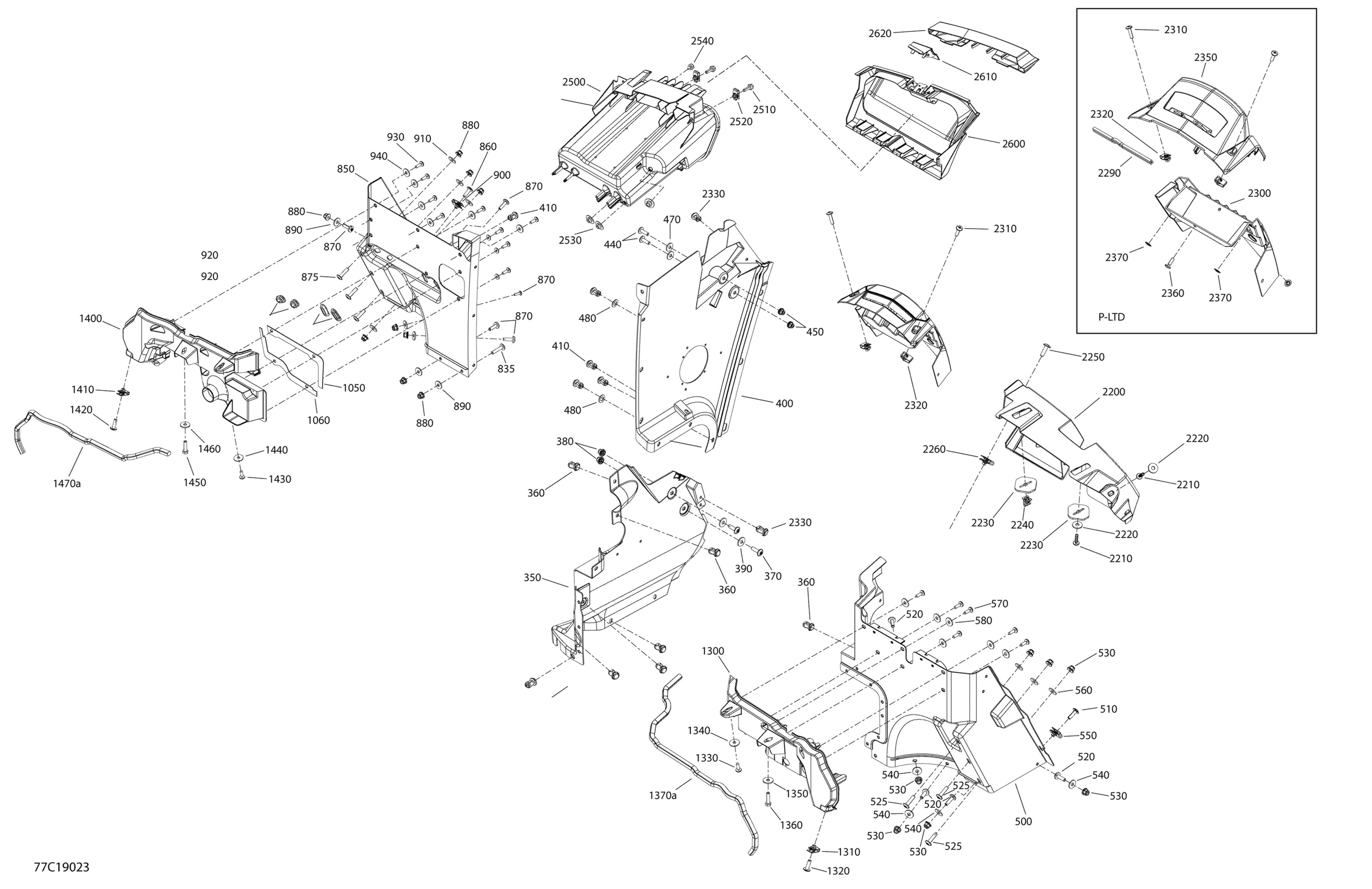 Схема узла: Cab Interior Commander MAX - Front Section