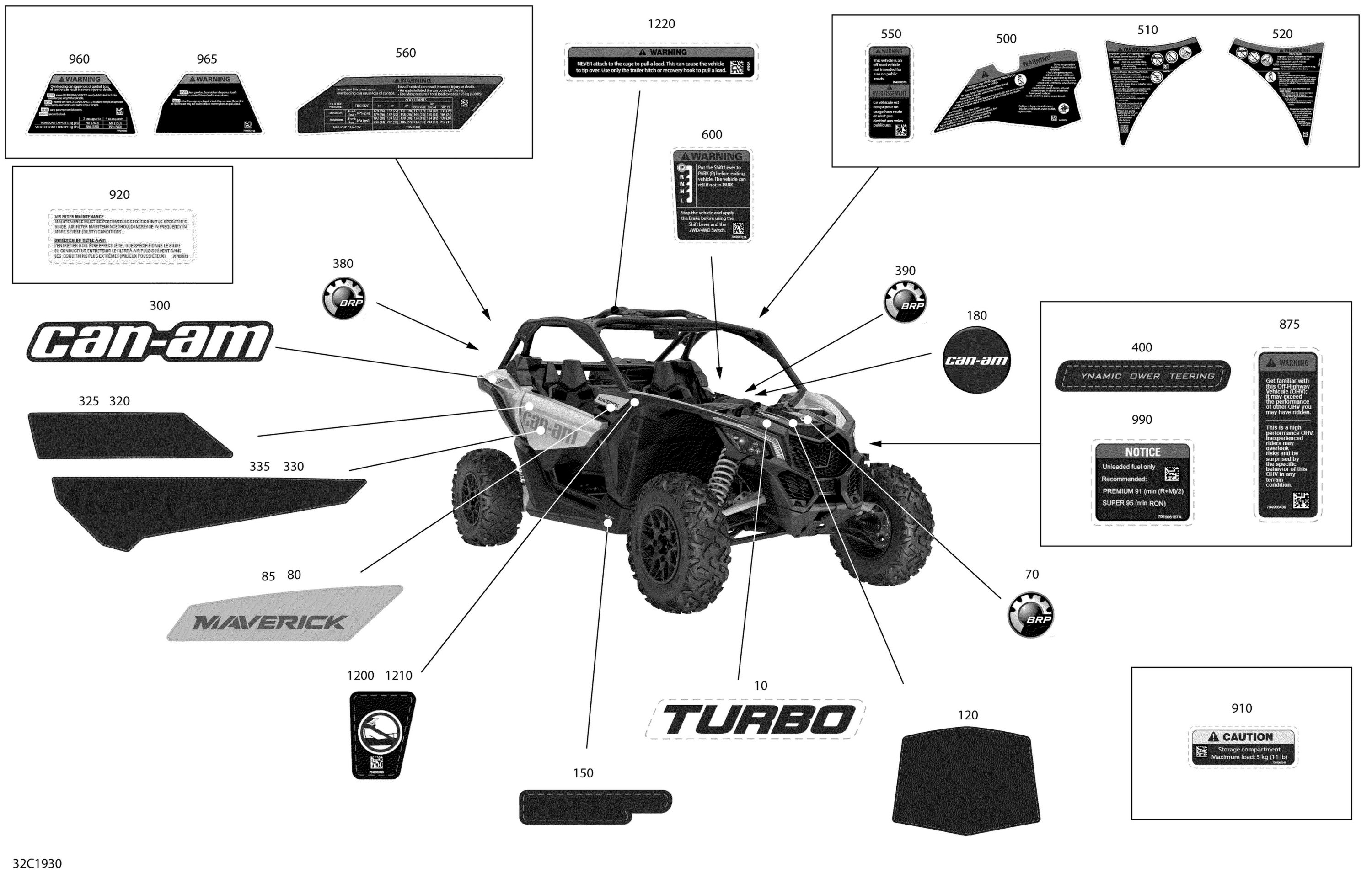 Decals - Turbo - Package STD