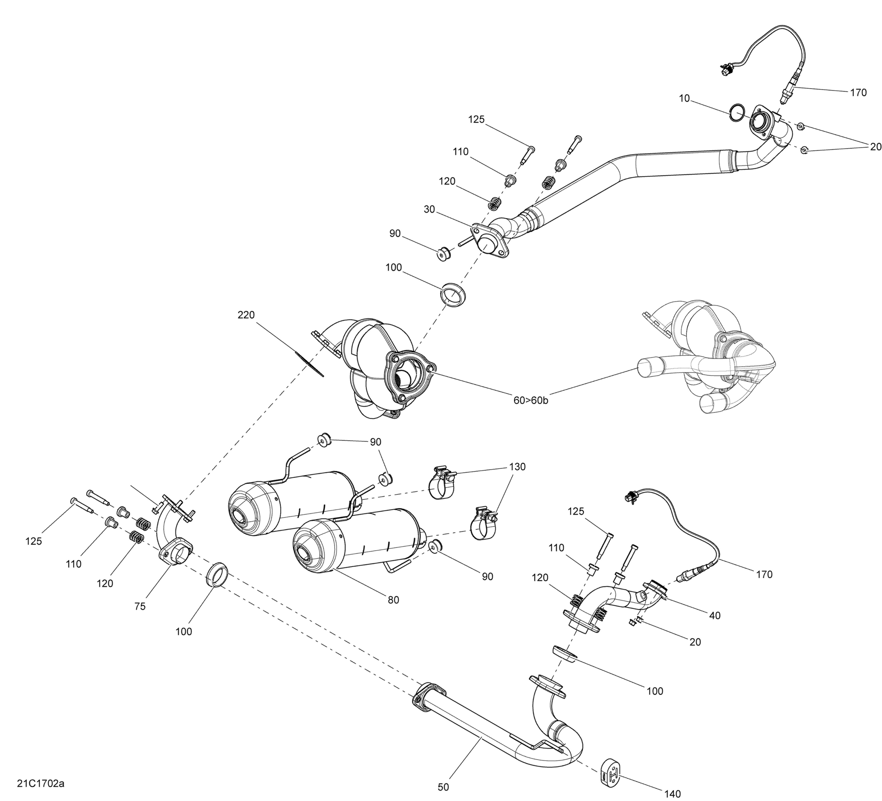 Exhaust System - 1000R EFI