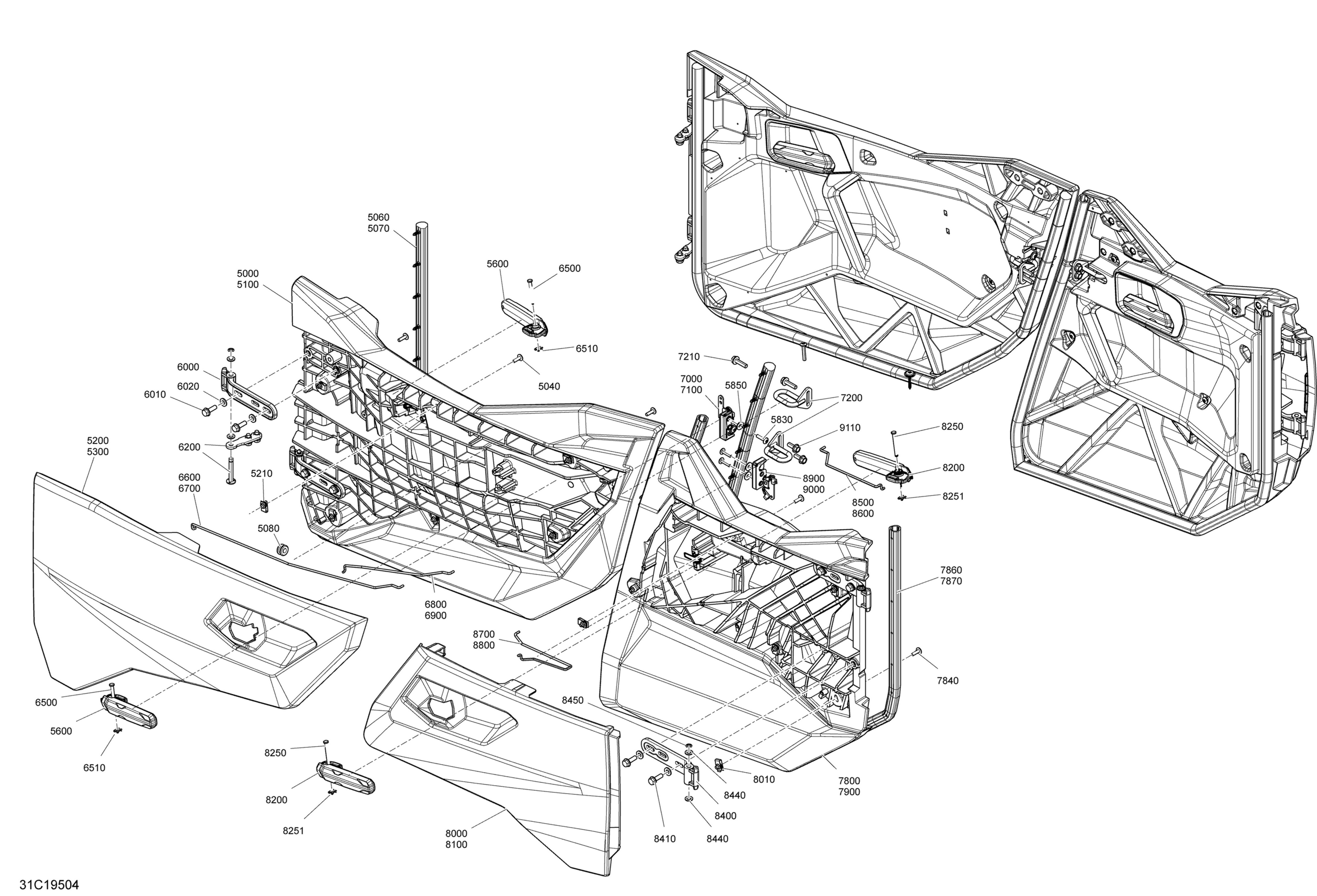Body - Door Parts - Red