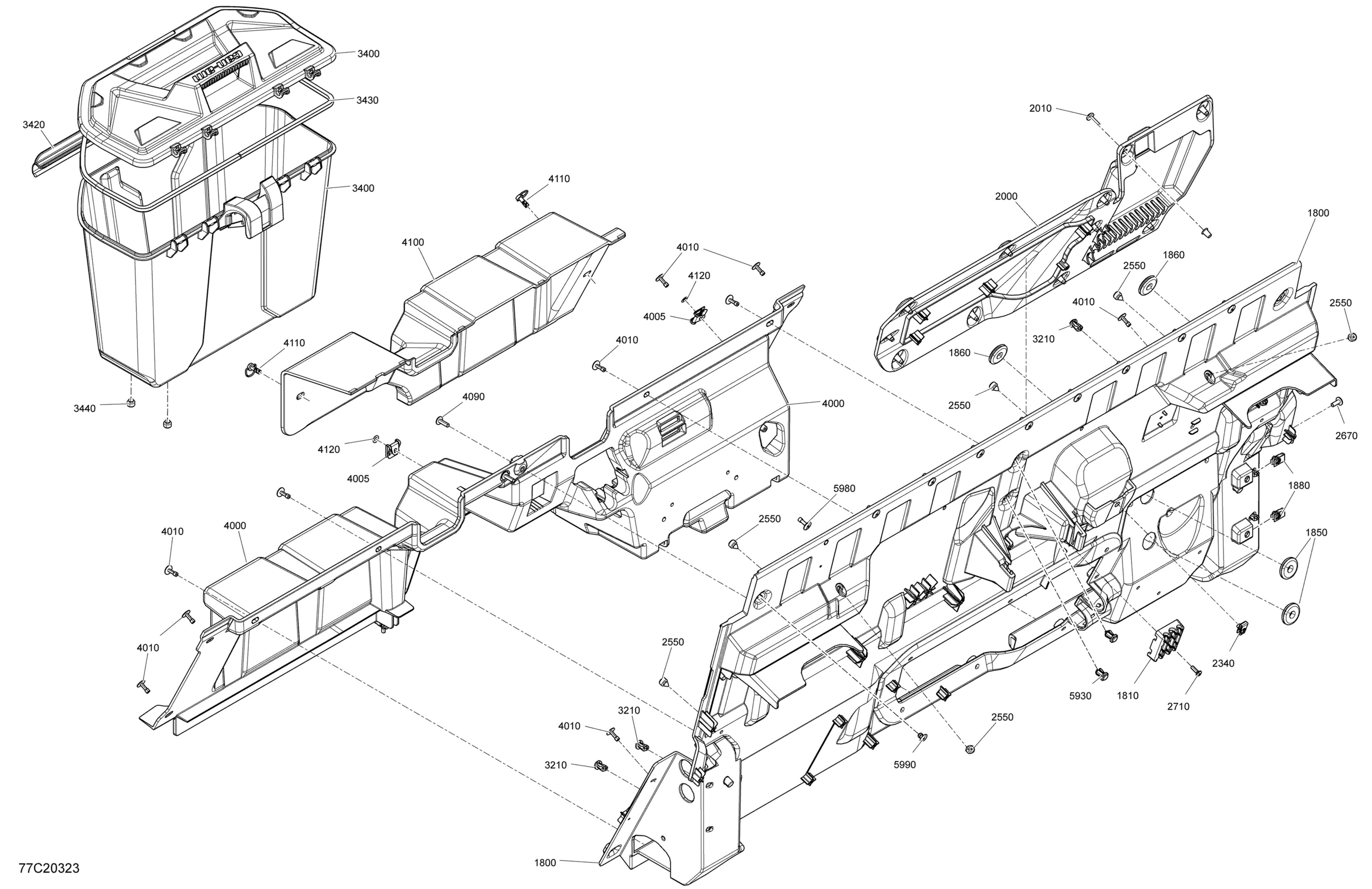 Схема узла: Cab Interior - Evap - Back Wall