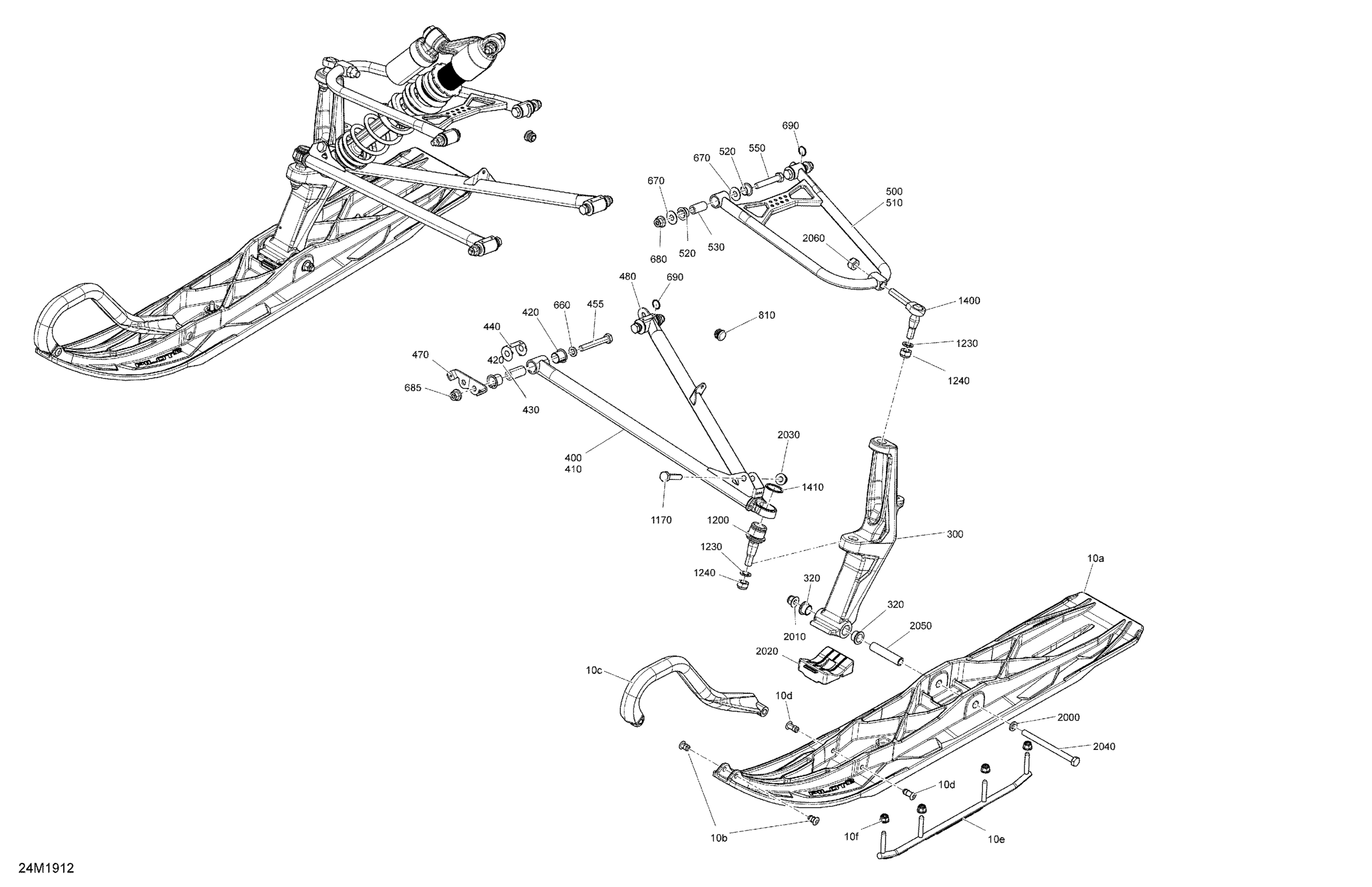 Front Suspension And Ski - 600 Racing