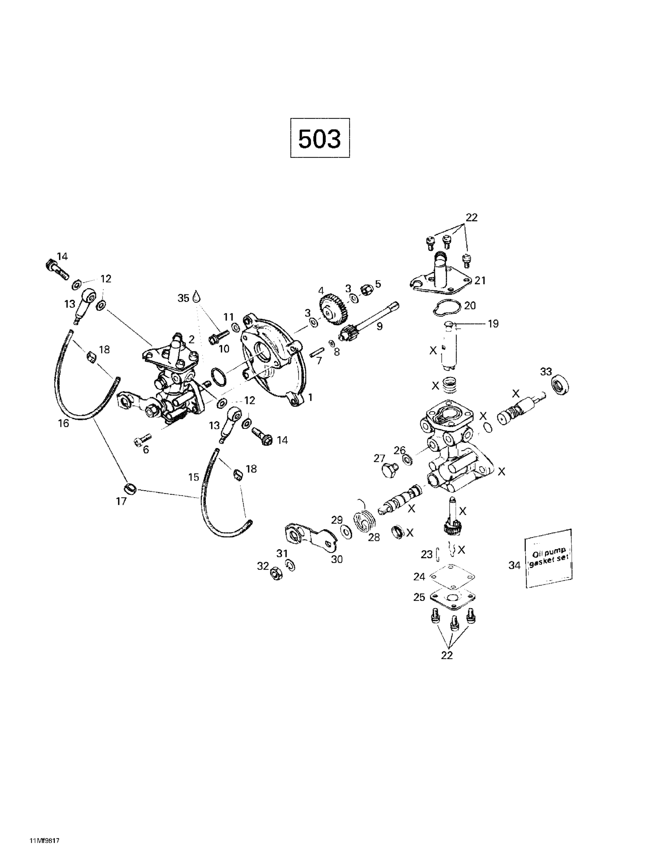 Схема узла: Oil Injection System (503)