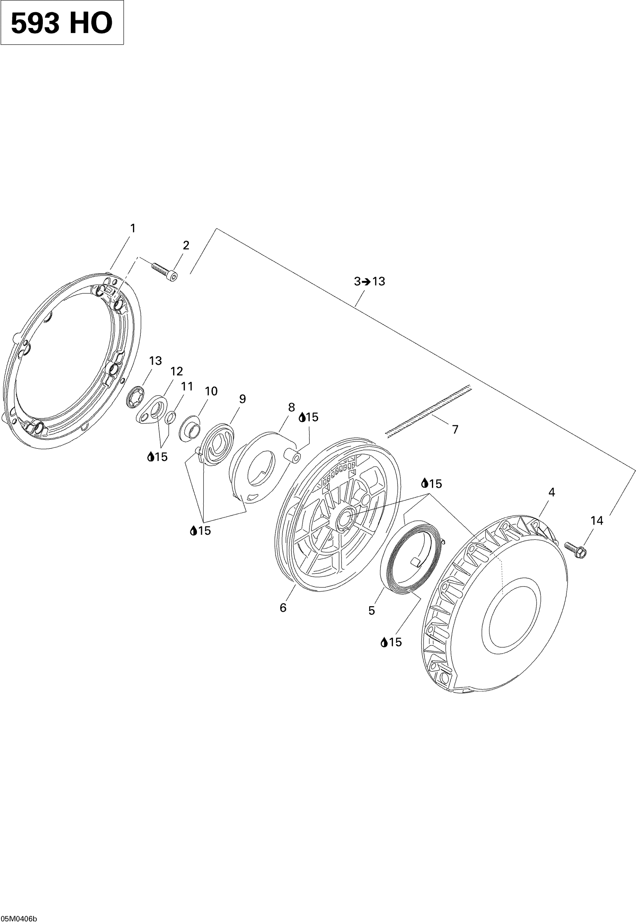 Rewind Starter (593 HO)