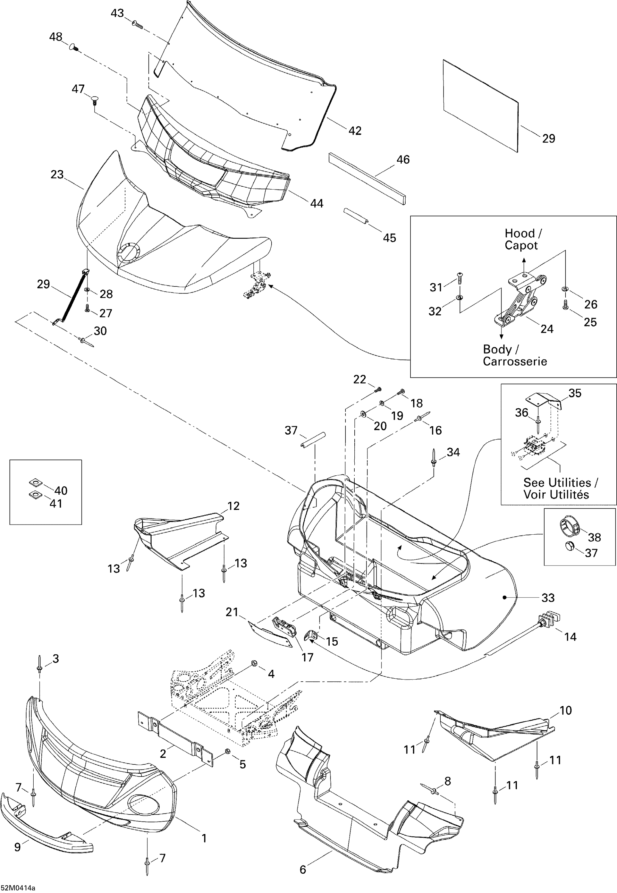 Схема узла: Body Front and Accessories