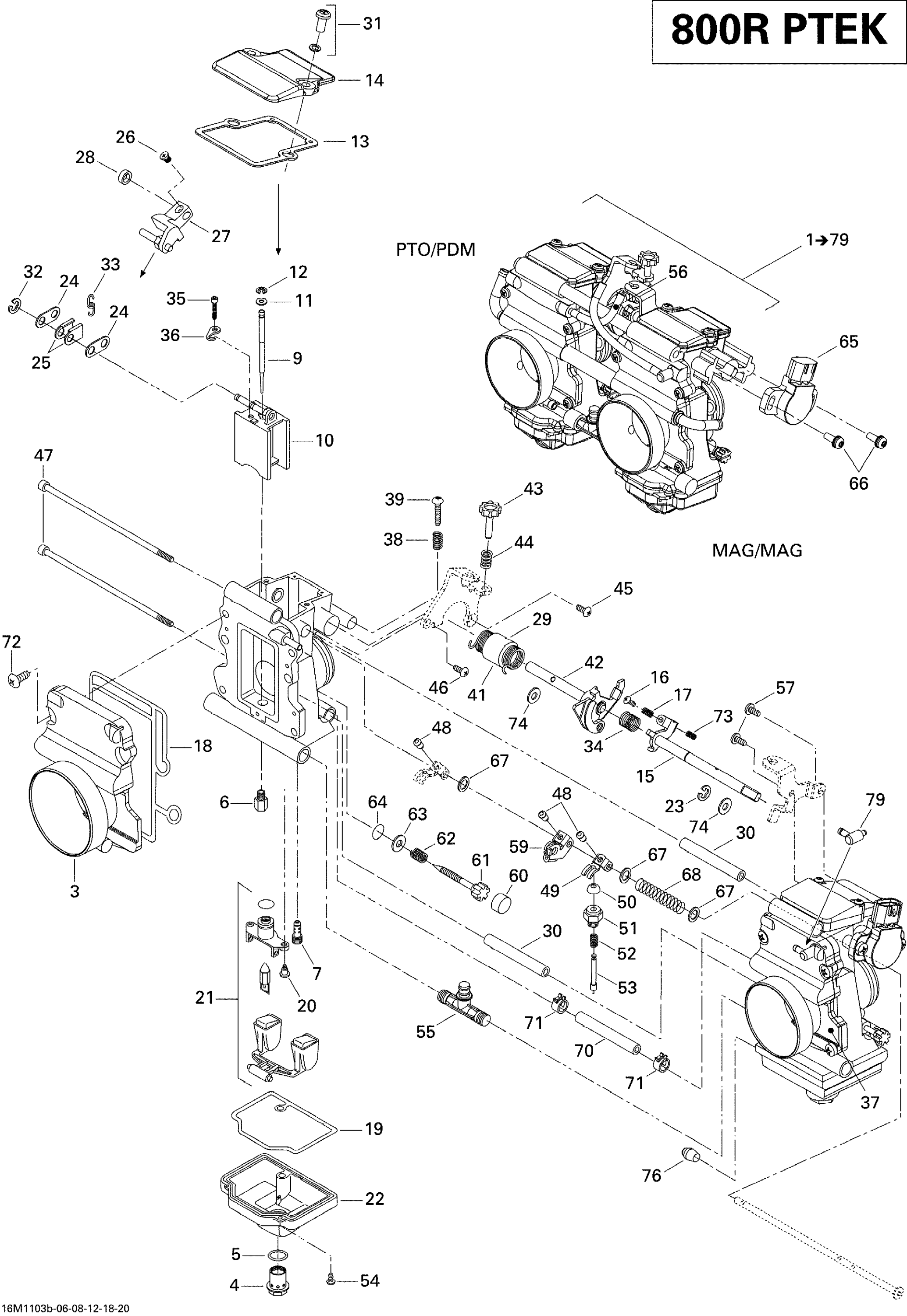 Схема узла: Carburetor 800R