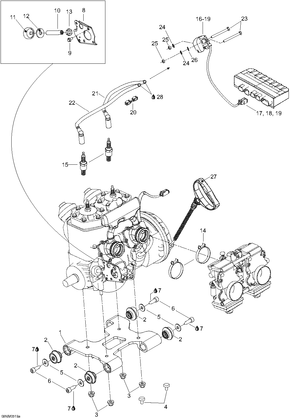Схема узла: Engine And Engine Support