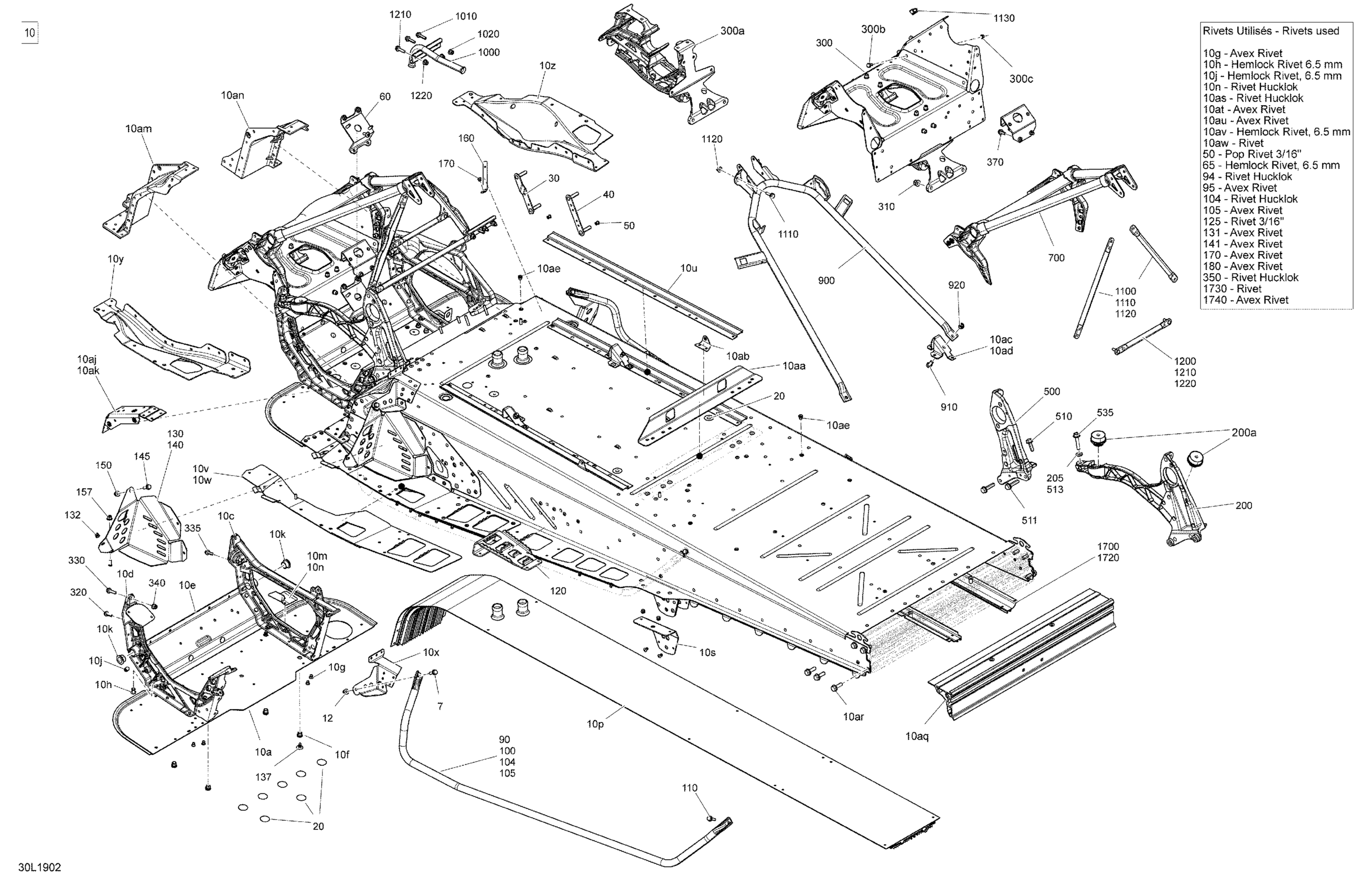 Frame - 600 E-TEC - 800R E-TEC
