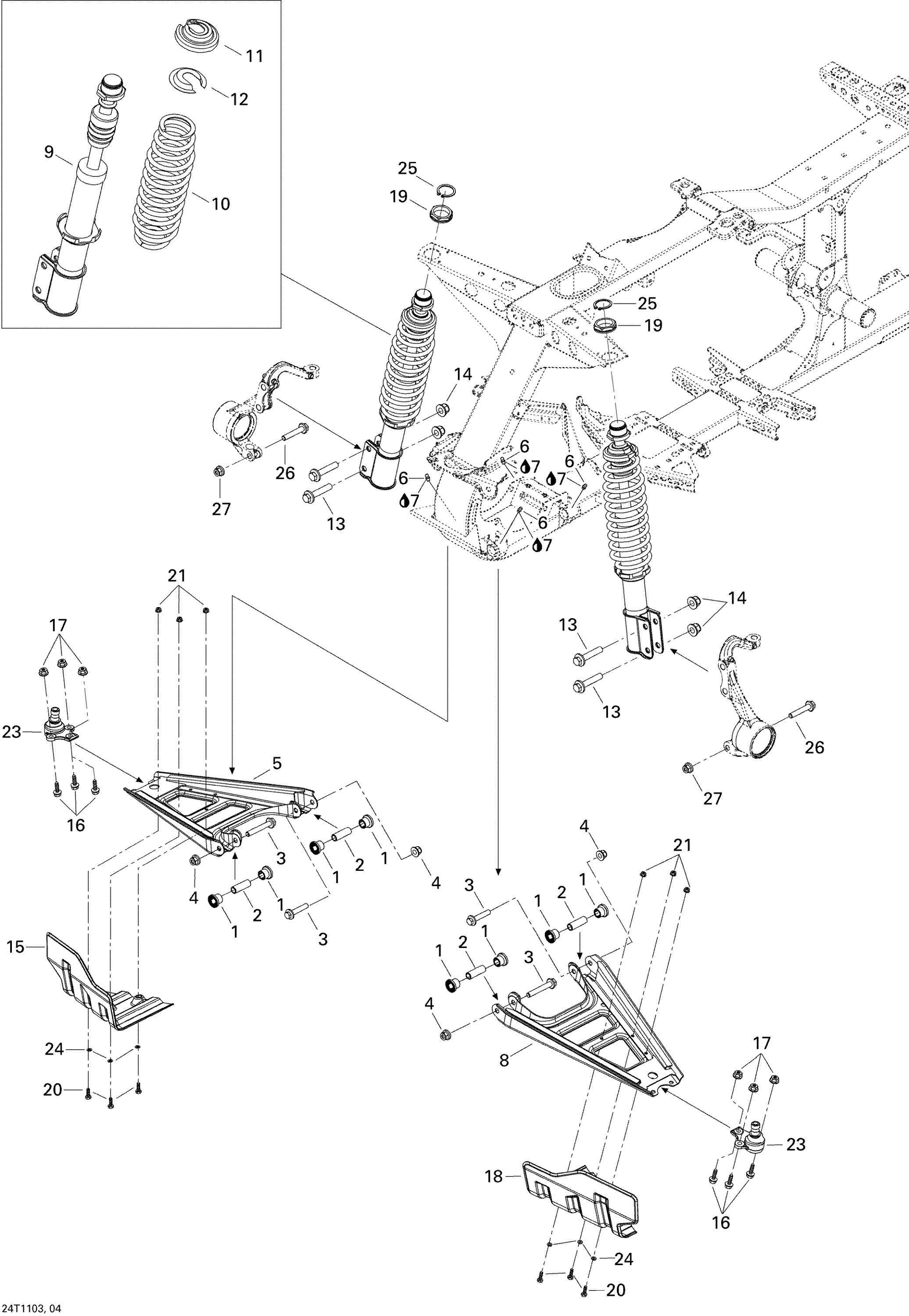 Схема узла: Front Suspension