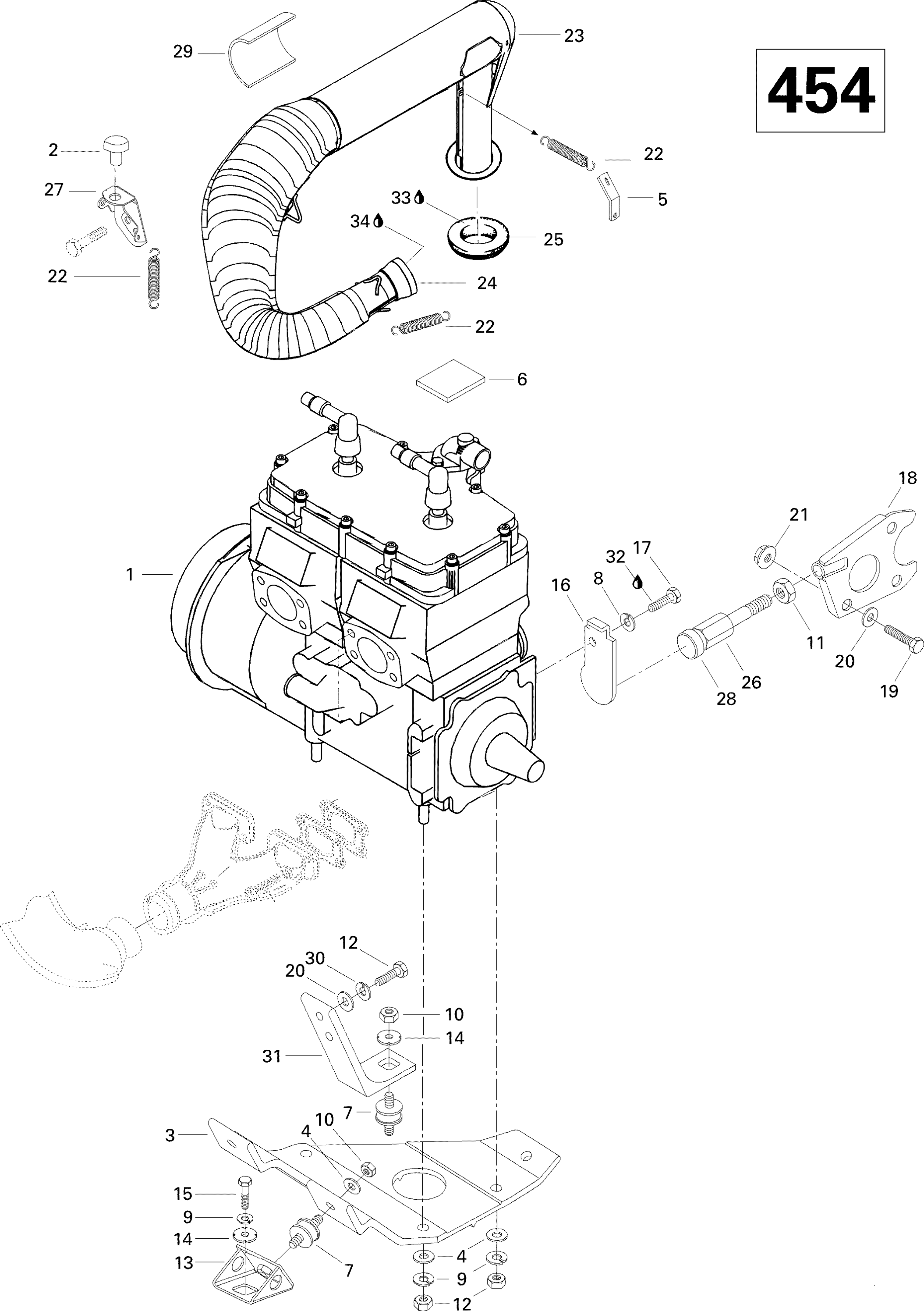 Схема узла: Engine And Engine Support 440