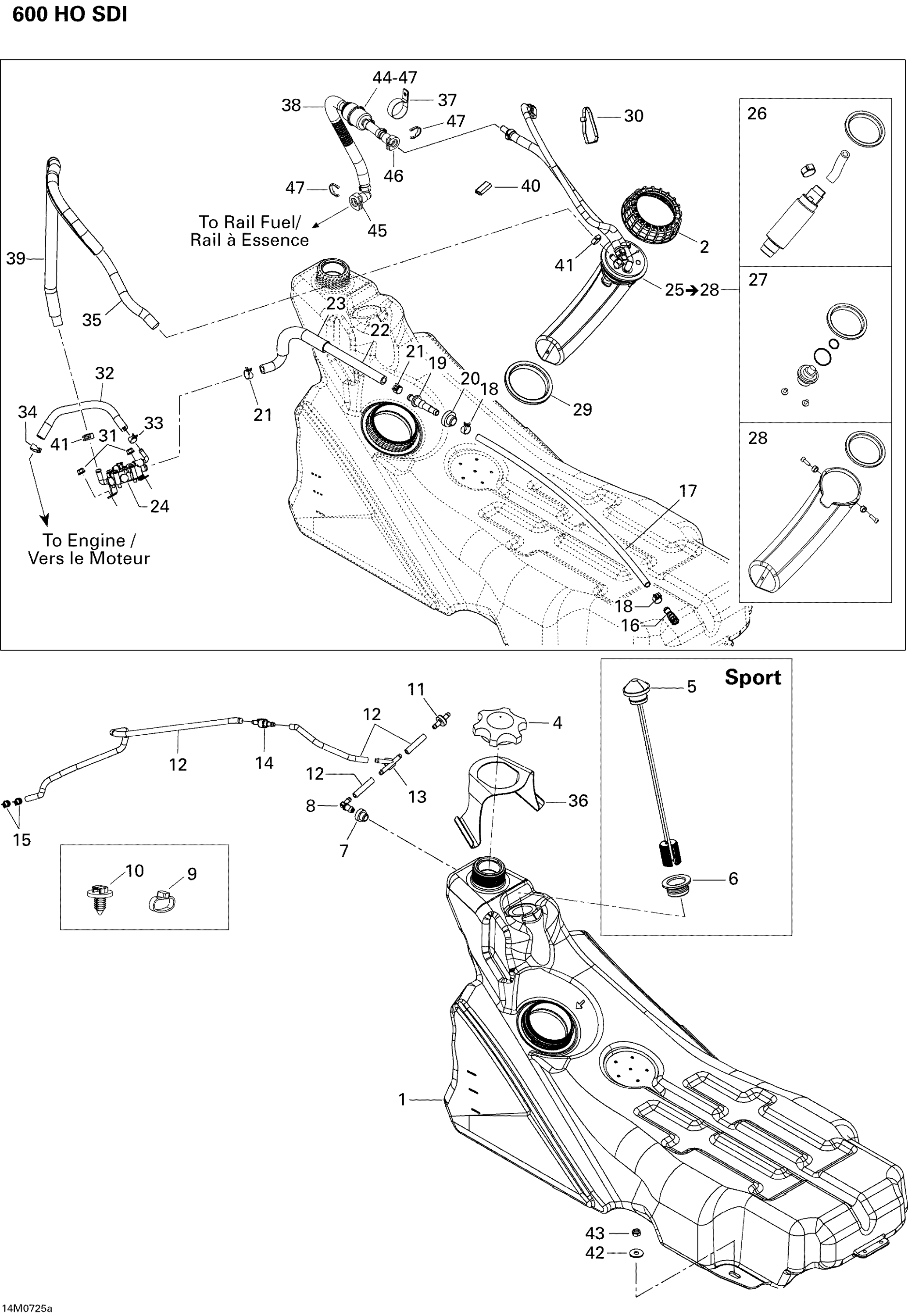 Схема узла: Fuel System LTD 600 HO SDI
