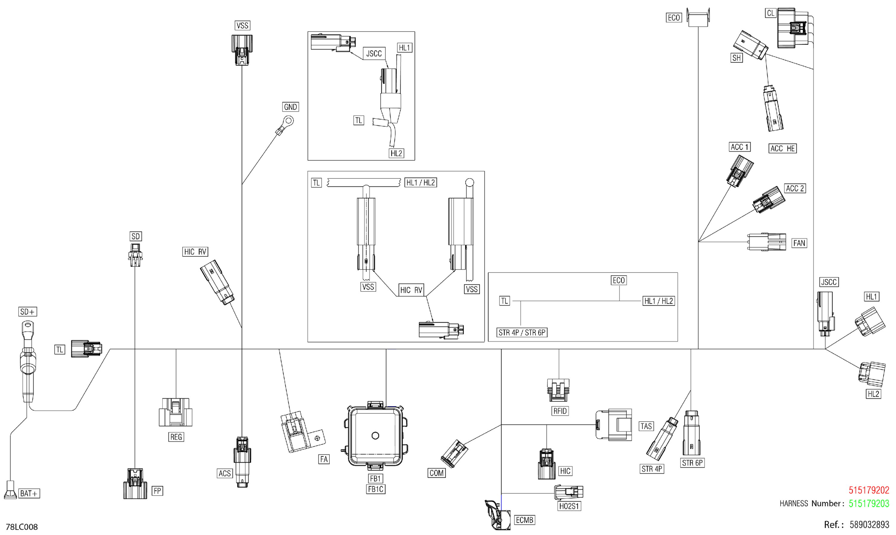 Electric - Main Harness - 515179202