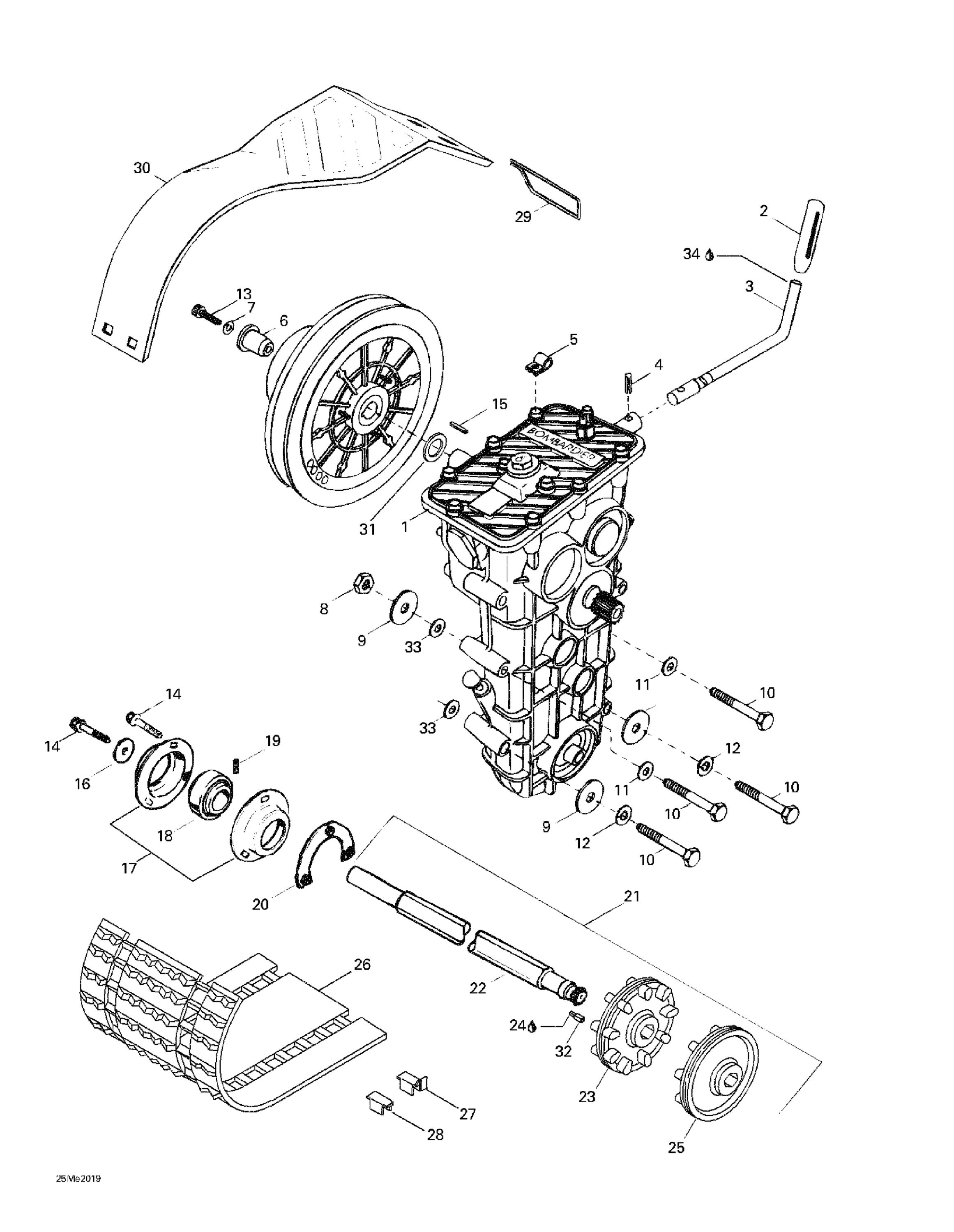 Схема узла: Drive Axle, Track And Belt Guard