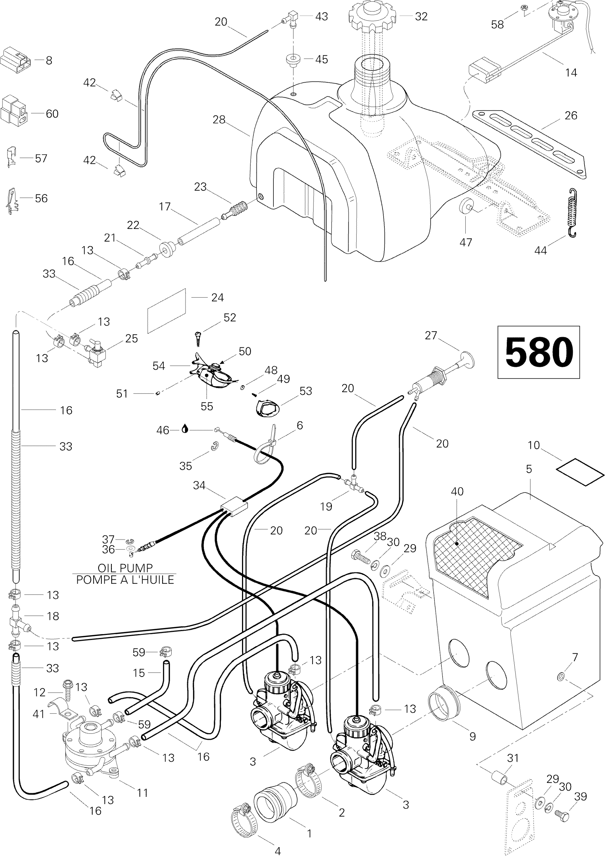 Схема узла: Fuel System 580