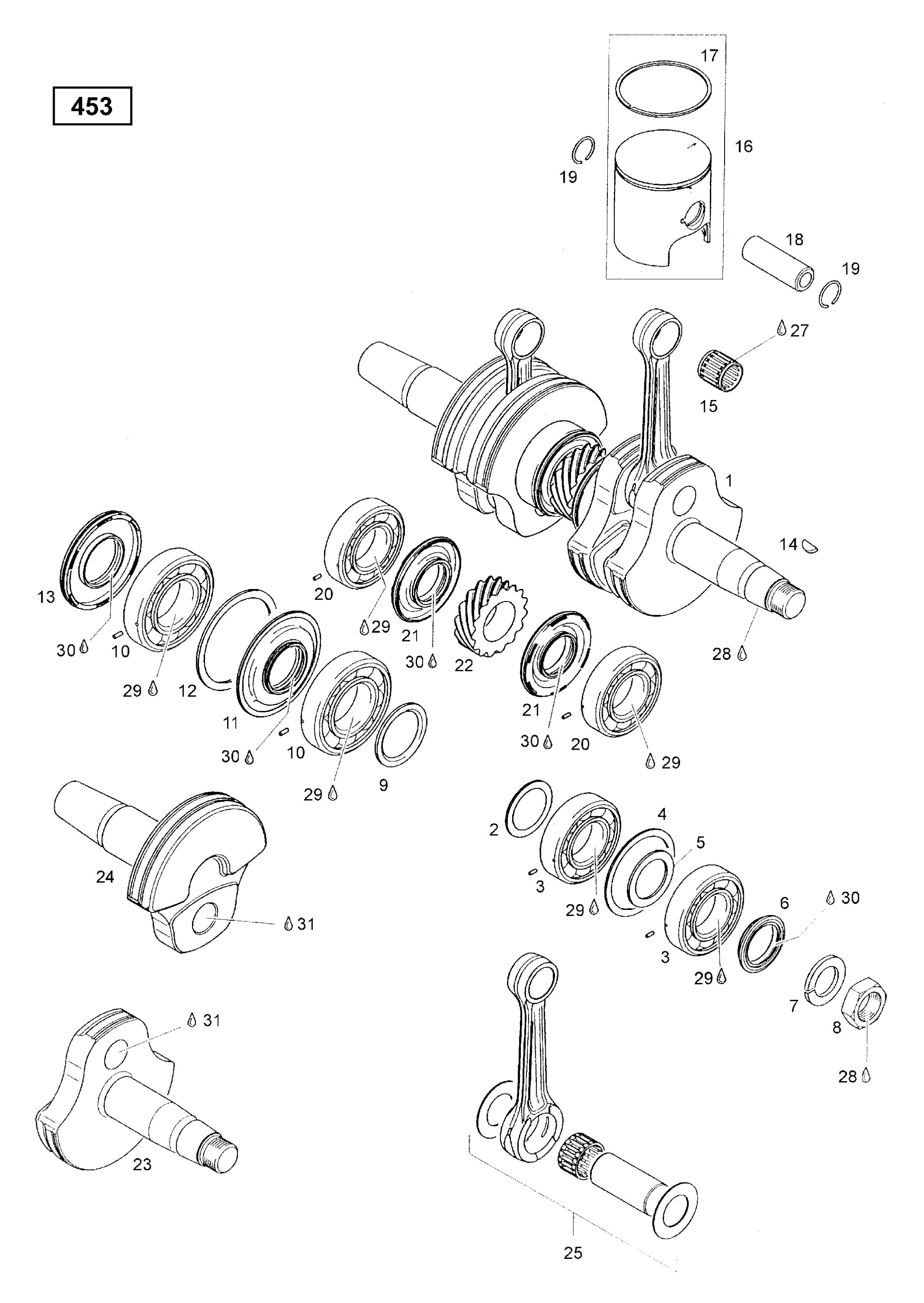 Схема узла: Crankshaft Assy
