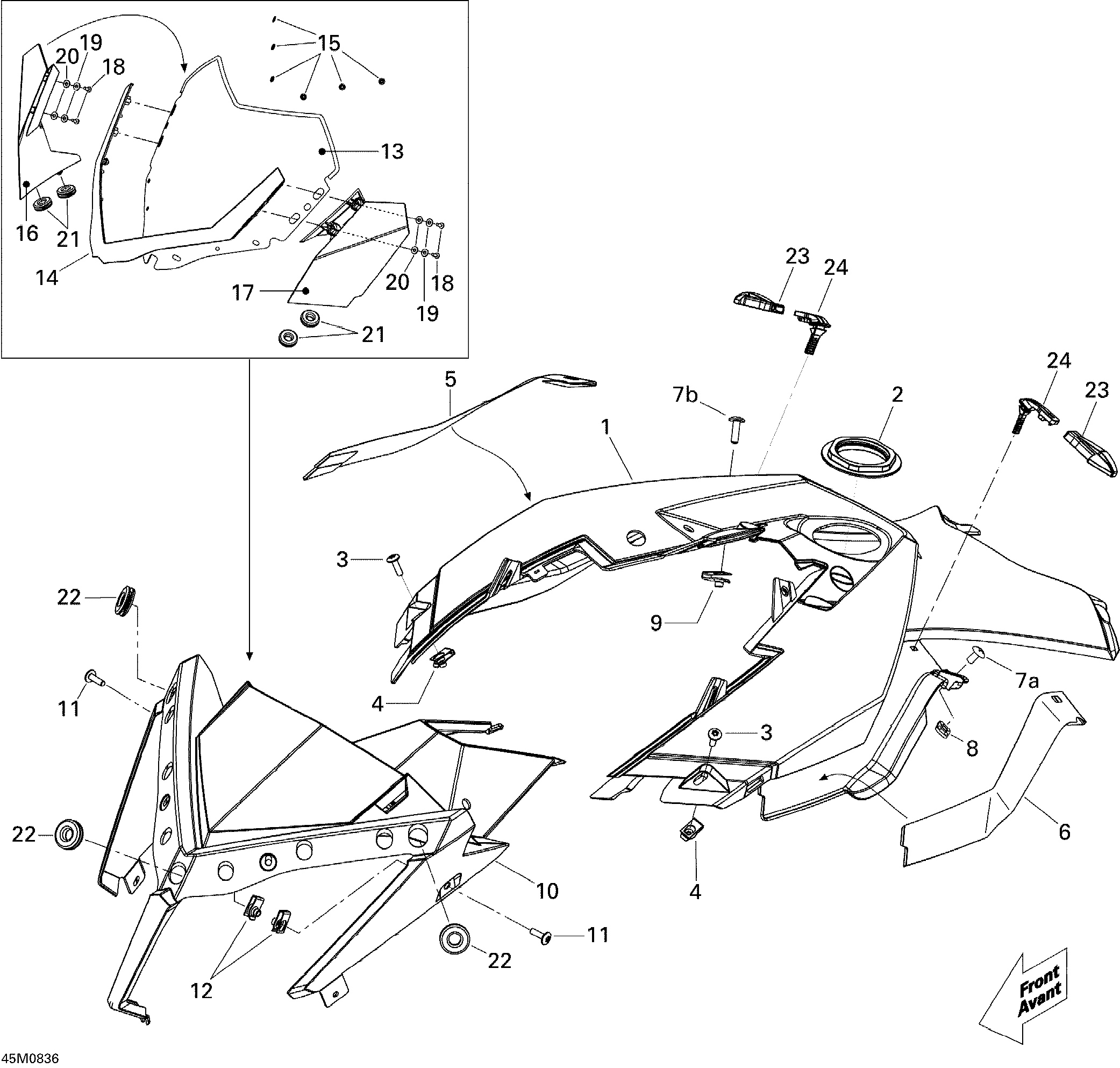 Windshield And Console 800R