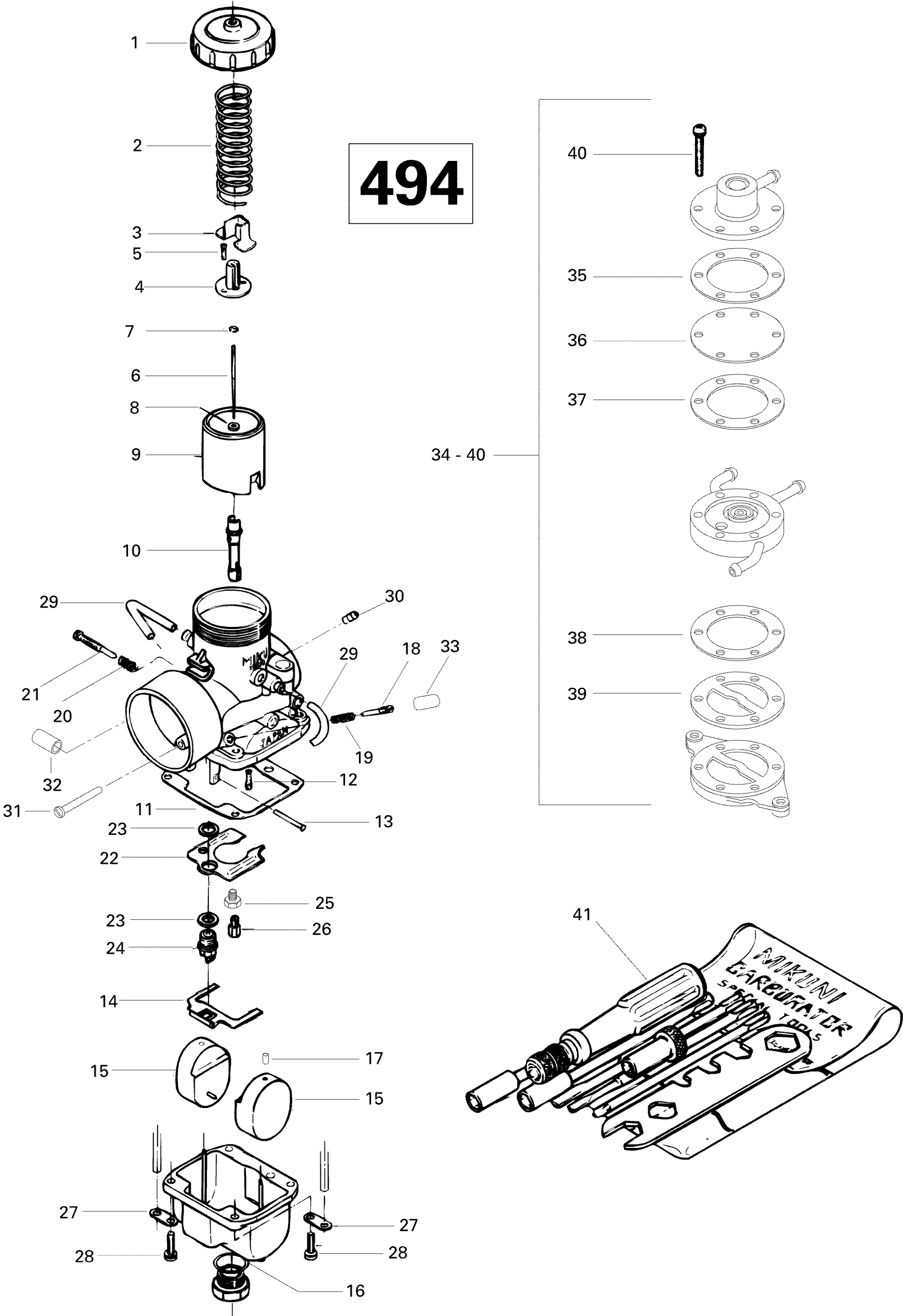 Схема узла: Carburetor 500