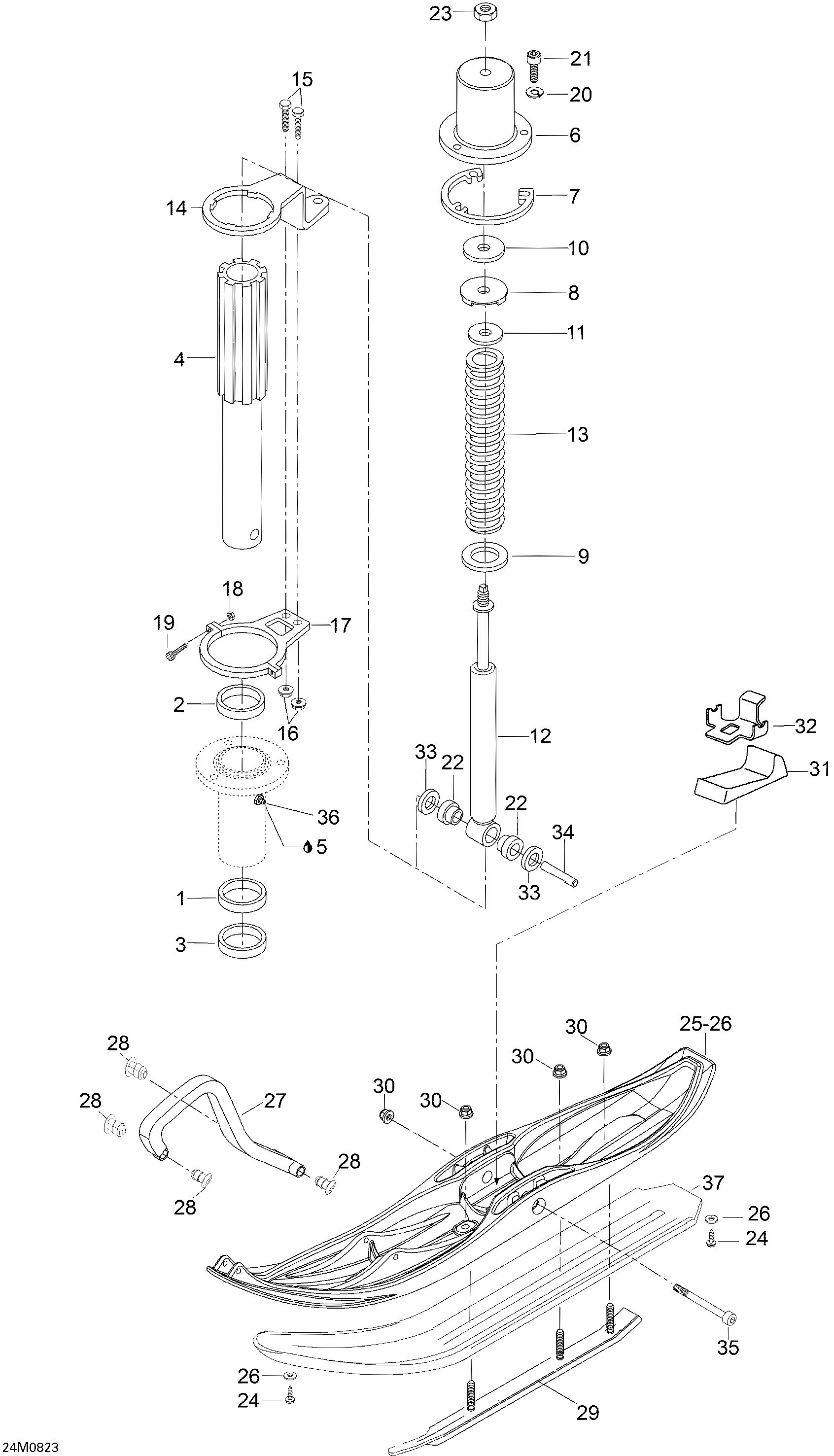 Front Suspension And Ski