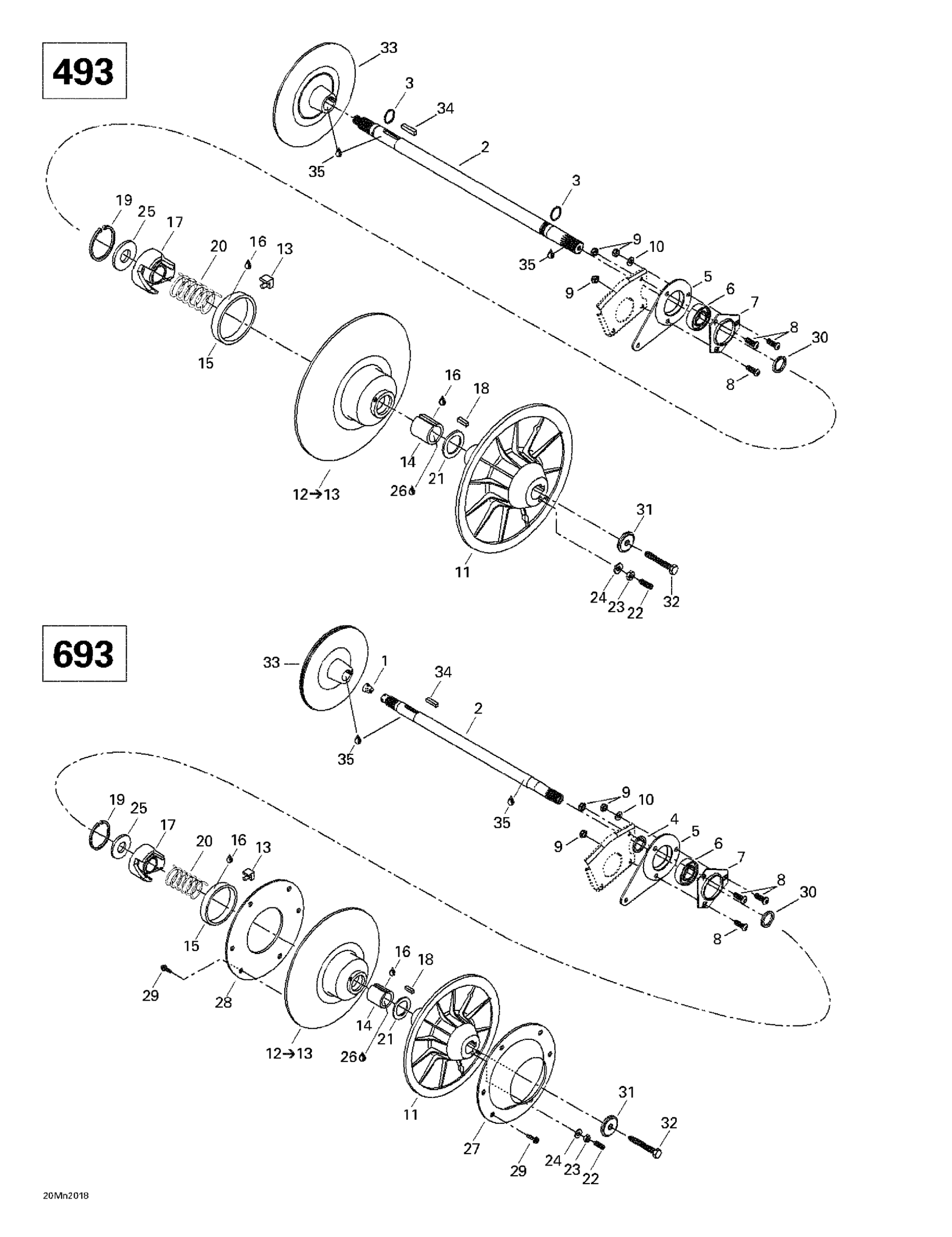 Схема узла: Driven Pulley